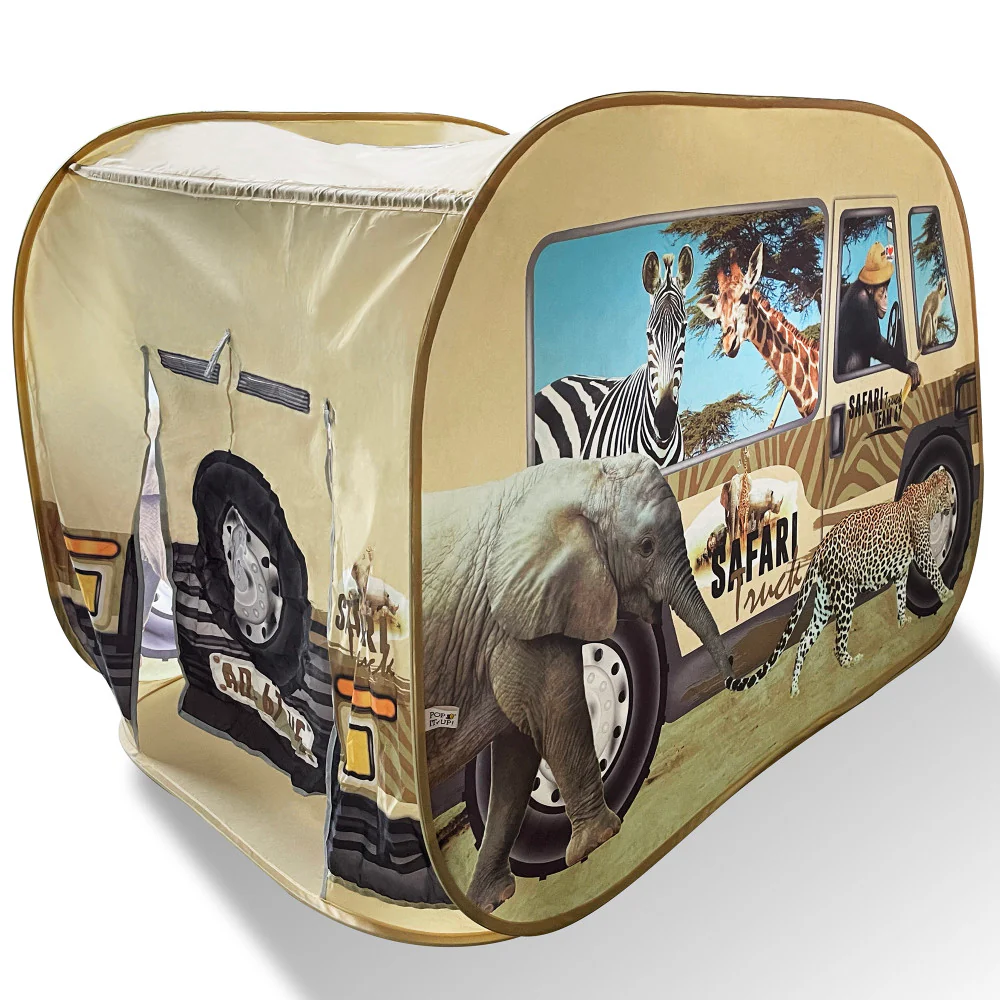 Pop It Up Safari Truck Tent - Wildlife Themed Playhouse - Image 3