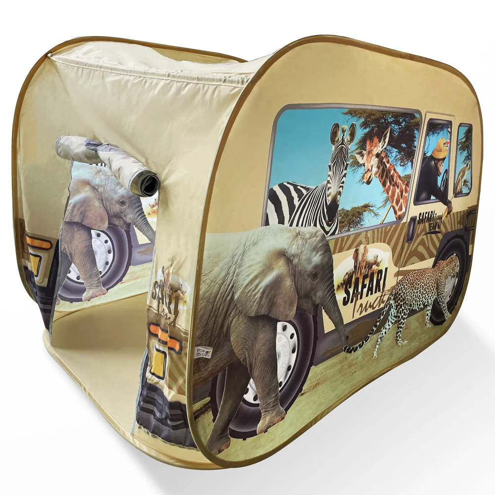 Pop It Up Safari Truck Tent - Wildlife Themed Playhouse - Image 5