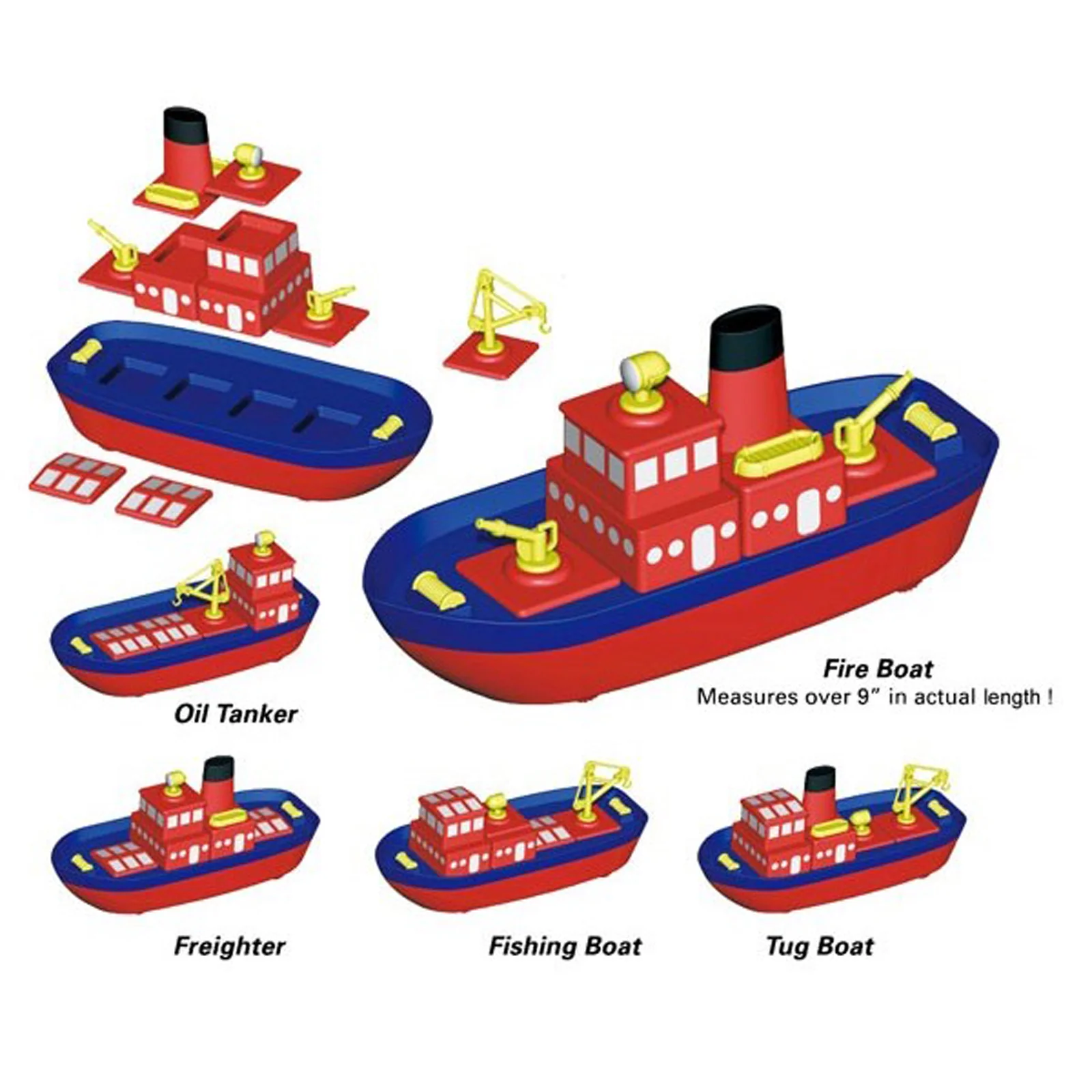 Popular Playthings Build-a-Boat 10-Piece Interactive Play Set - Image 2