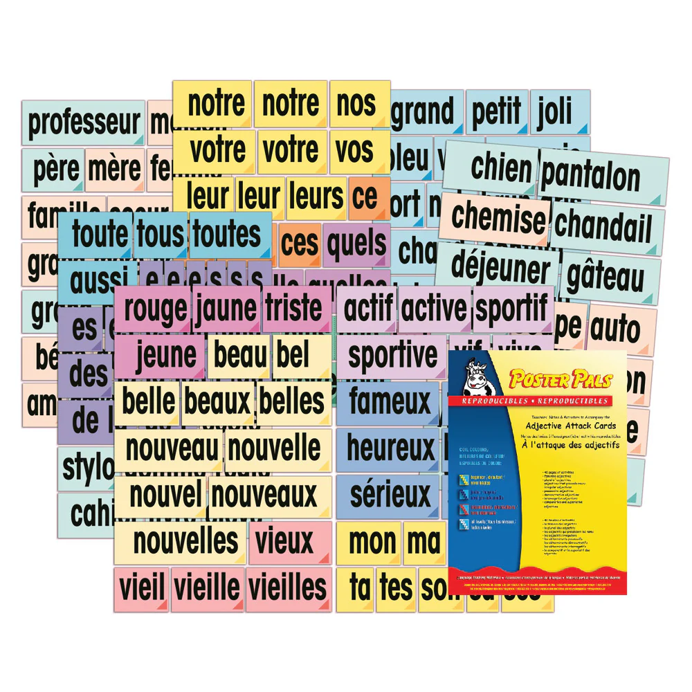 Poster Pals French Adjective Vocabulary Teaching Cards Set - Image 2