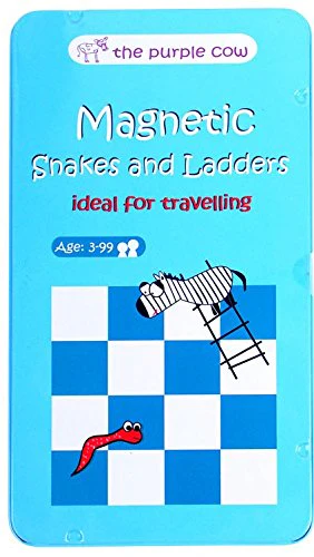 Purple Cow To Go Magnetic Snakes & Ladders Travel Game