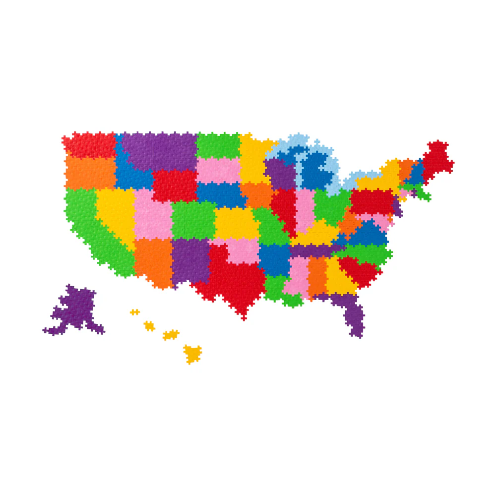 Plus-Plus USA Map Puzzle by Number - 1400 pc - Image 3