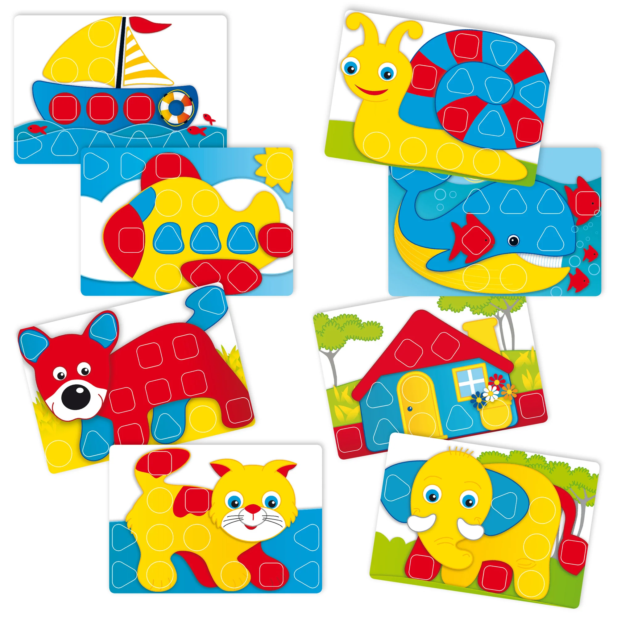 Quercetti Fantacolor Baby - 33pc Color Matching Mosaic Pegboard Game for Toddlers - Image 2