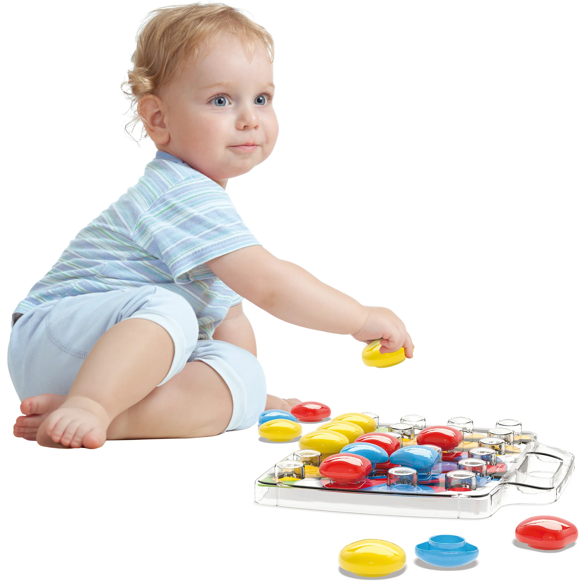 Quercetti Fantacolor Baby - 33pc Color Matching Mosaic Pegboard Game for Toddlers - Image 3