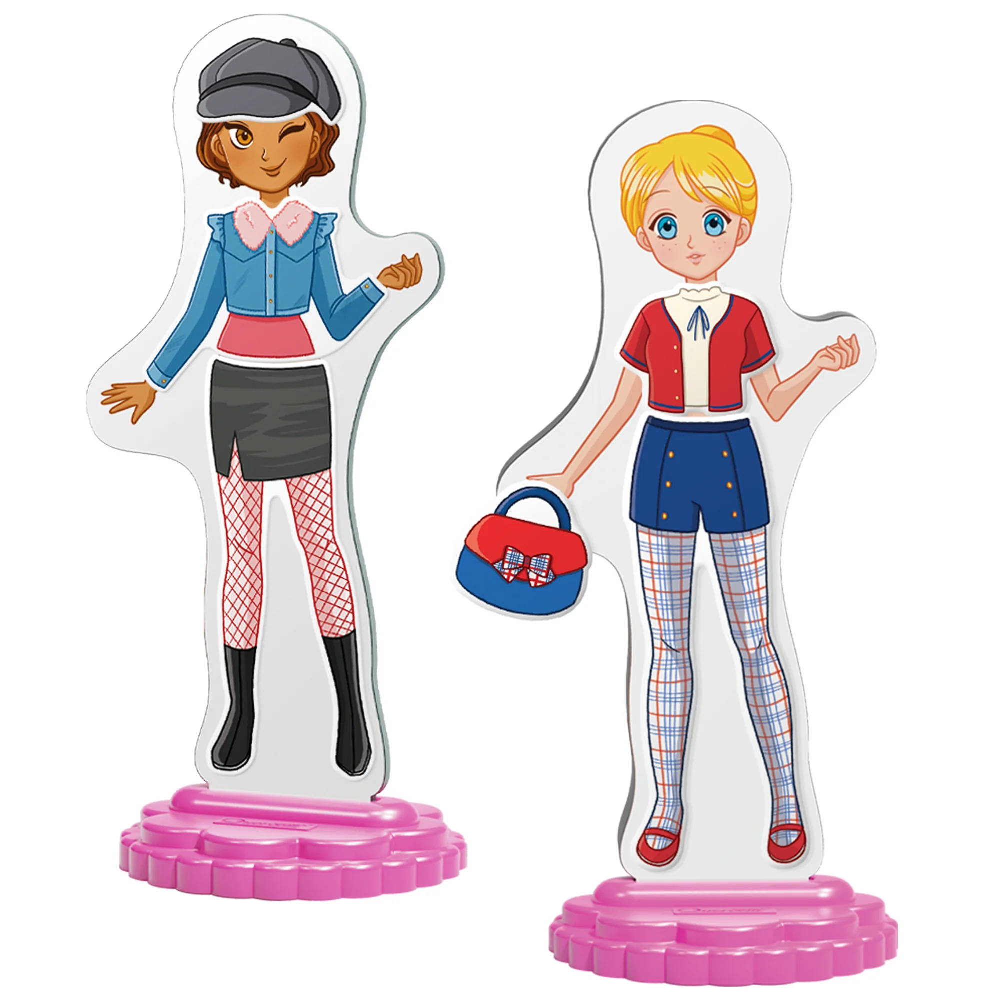 Quercetti 57-Piece Magnetic Fashion Dolls – Dress-Up Fun - Image 3