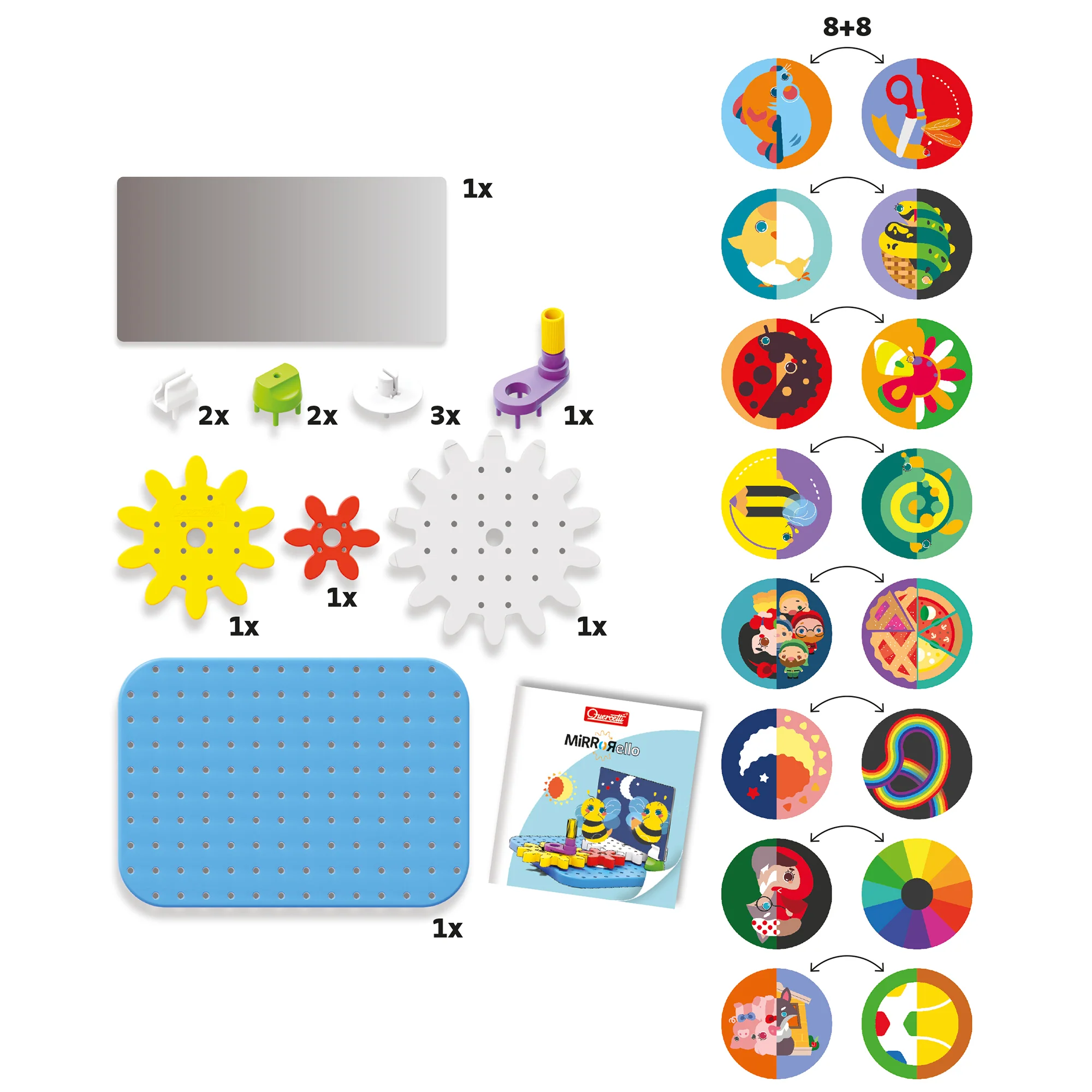Quercetti Mirrorello - Interactive Gear Assembly Toy - STEM Learning for Kids 4+ - Image 4