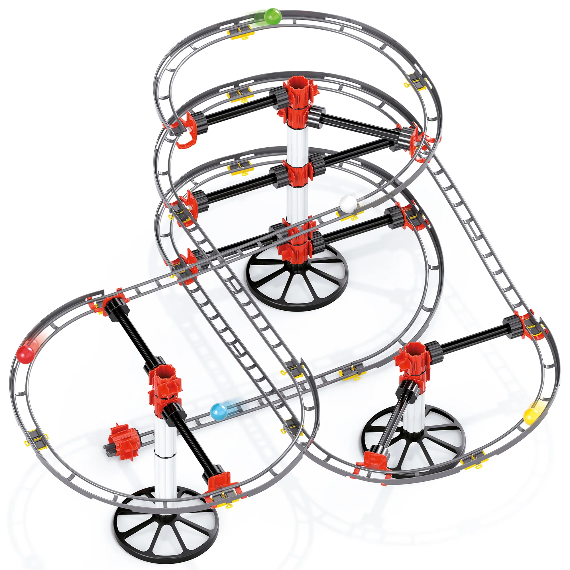 Quercetti Skyrail Starter Set 94-Piece Marble Rollercoaster Run - STEM Building Kit - Image 2