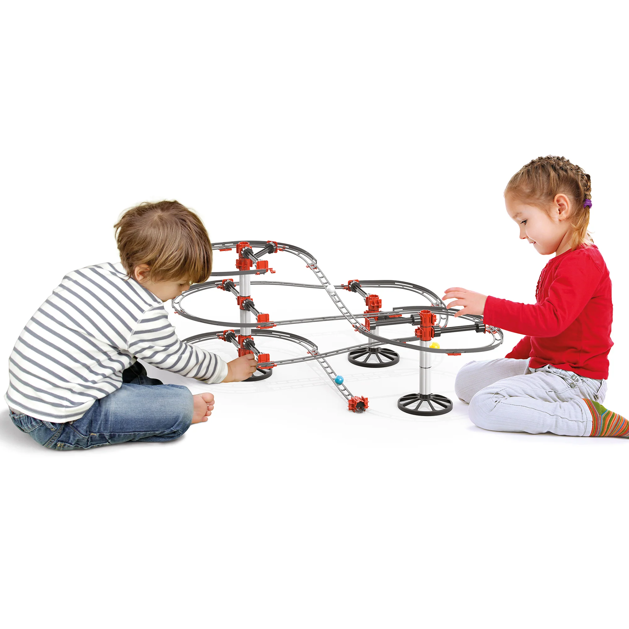 Quercetti Skyrail Starter Set 94-Piece Marble Rollercoaster Run - STEM Building Kit - Image 3