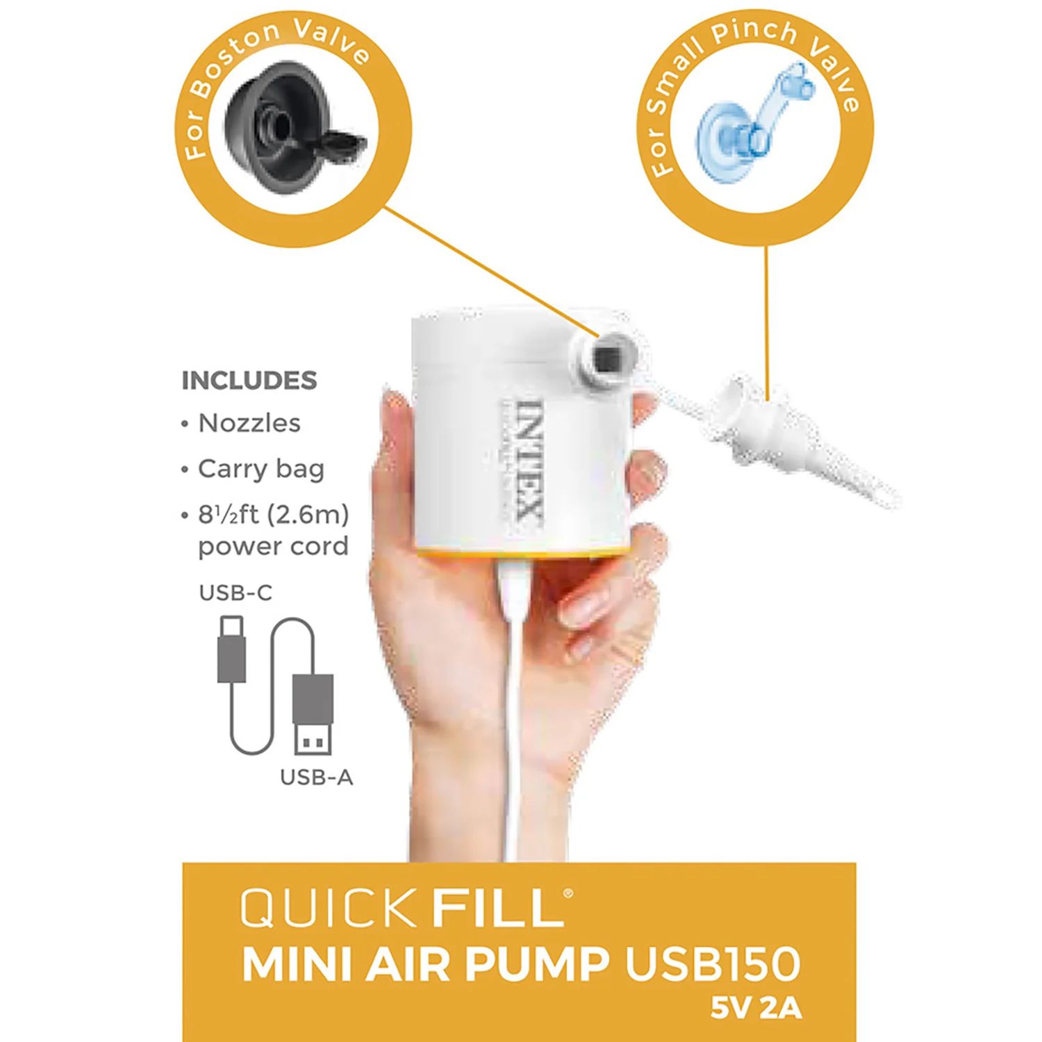 Intex Quick-Fill USB Electric Air Pump For Pool Floats And Inflatables - Image 3