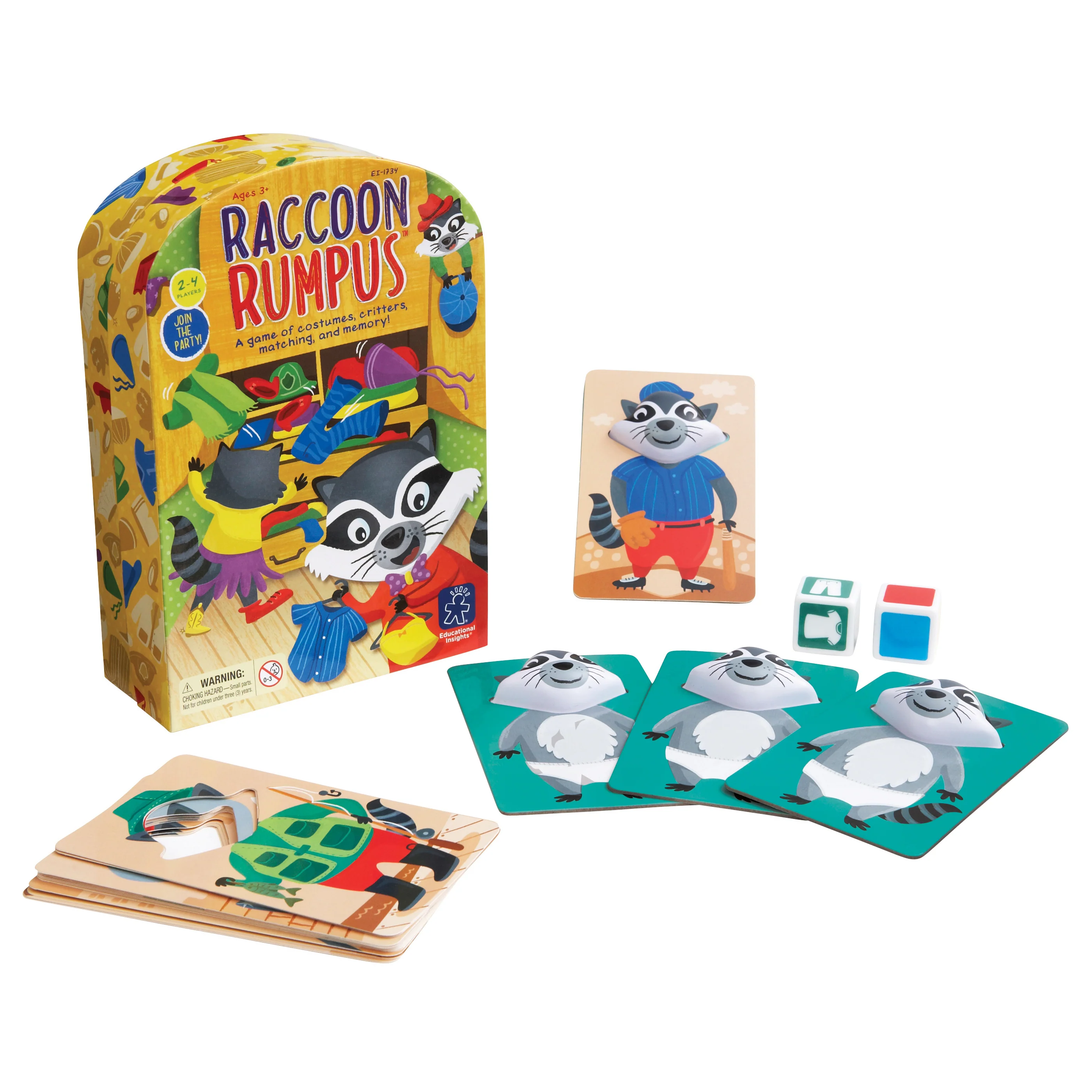Raccoon Rumpus Preschool Matching and Memory Card Game - Image 4