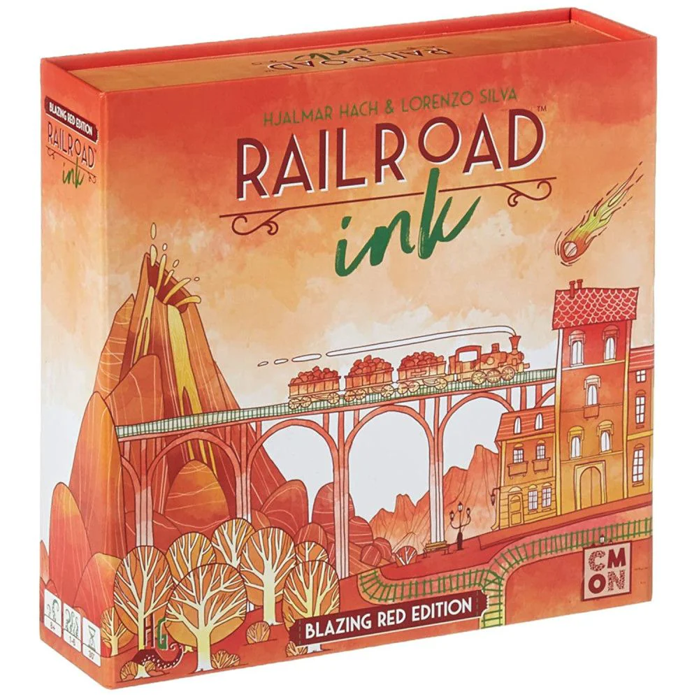 Railroad Ink: Blazing Red Edition Strategy Board Game
