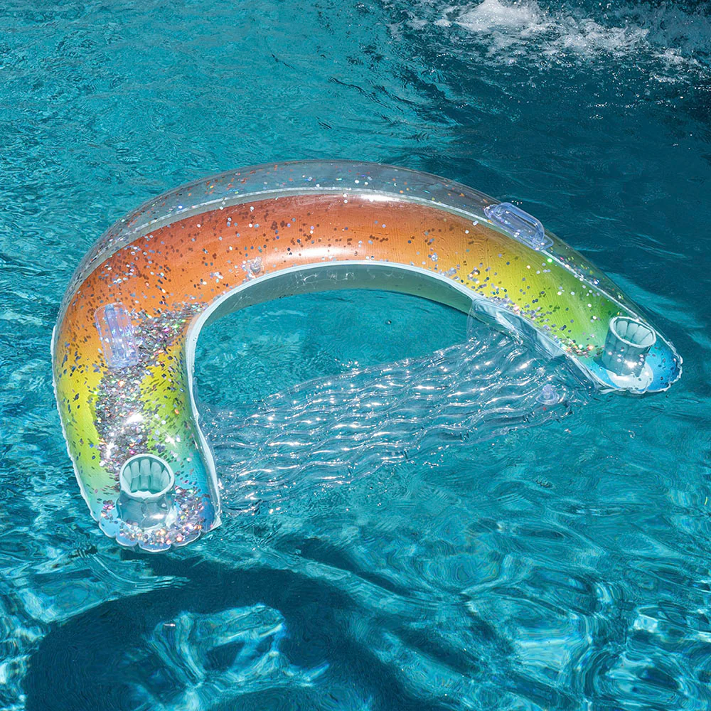 PoolCandy Rainbow Haze Glitter Large Sun Chair - Multicolor - Image 2