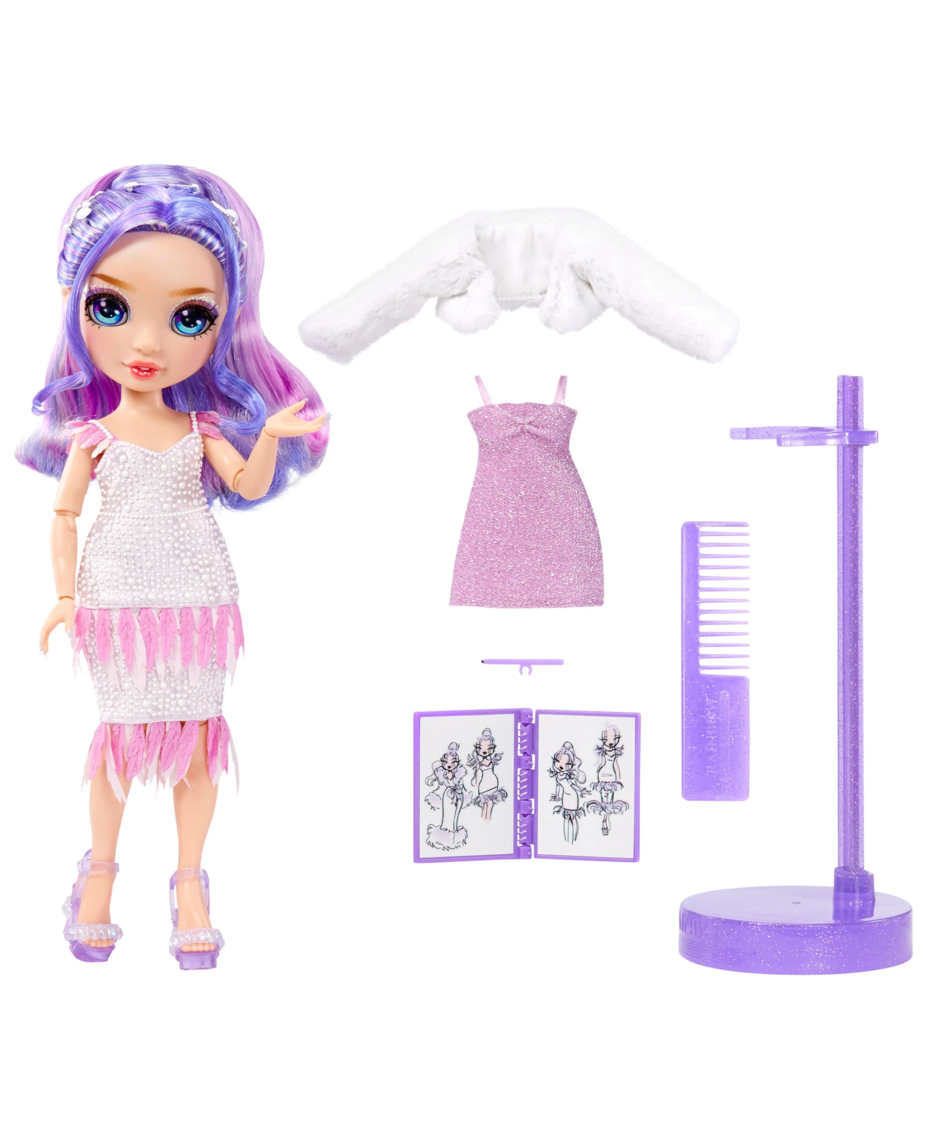 Rainbow High Fantastic Fashion Doll - Violet with Purple Hair - Image 2