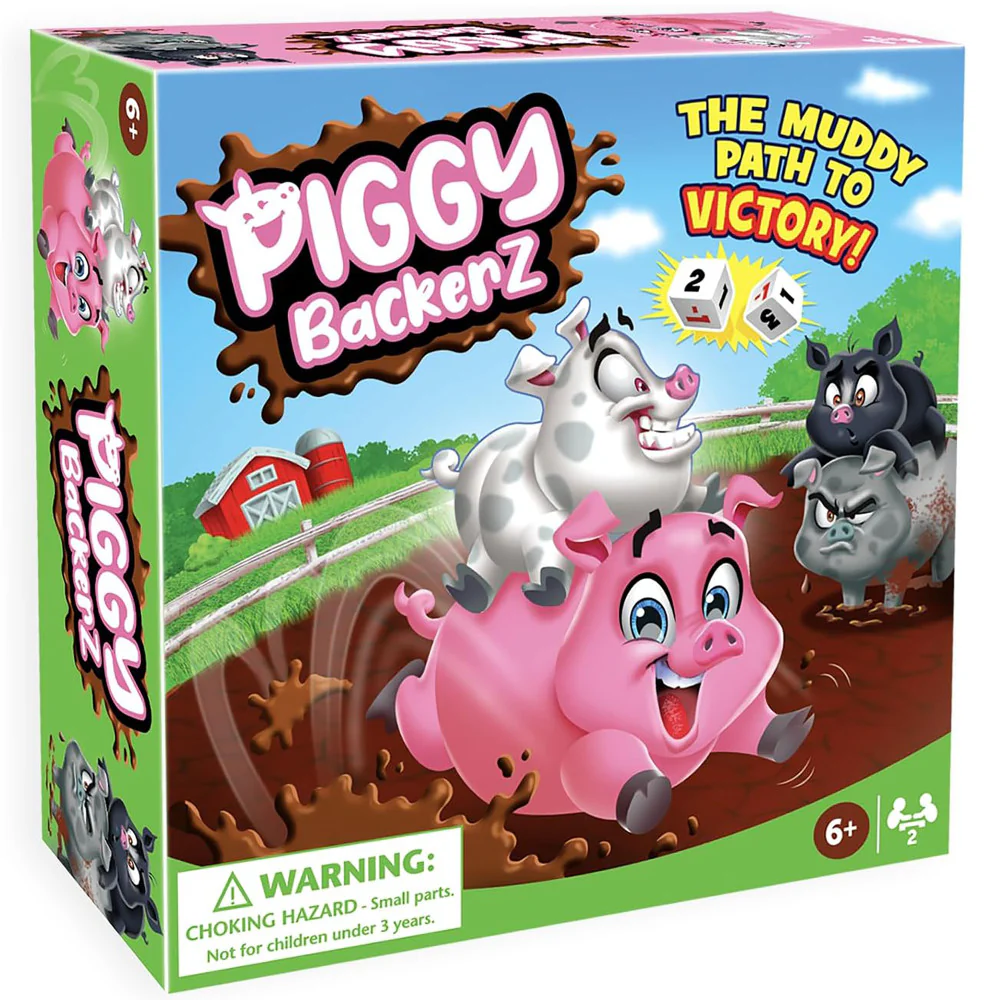 Piggy Backerz Barnyard Dash Board Game, Ages 6+ for 2 Players