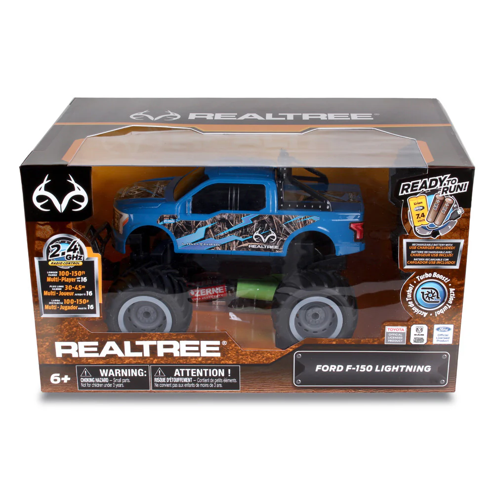 RealTree Remote Control Ford F-150 Lightning - Electrifying Blue - Image 2