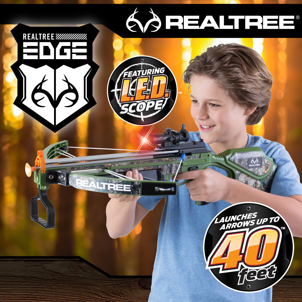 RealTree: Junior Archer Camo Toy Crossbow Set - 26" with LED Scope - Image 3