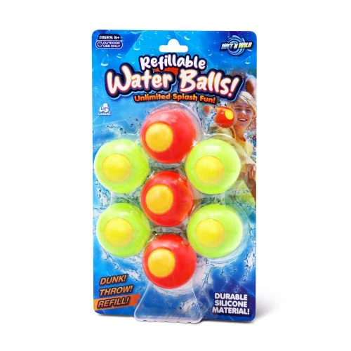 SplashZone Reusable Silicone Water Balls, 6-Pack with Mesh Bag
