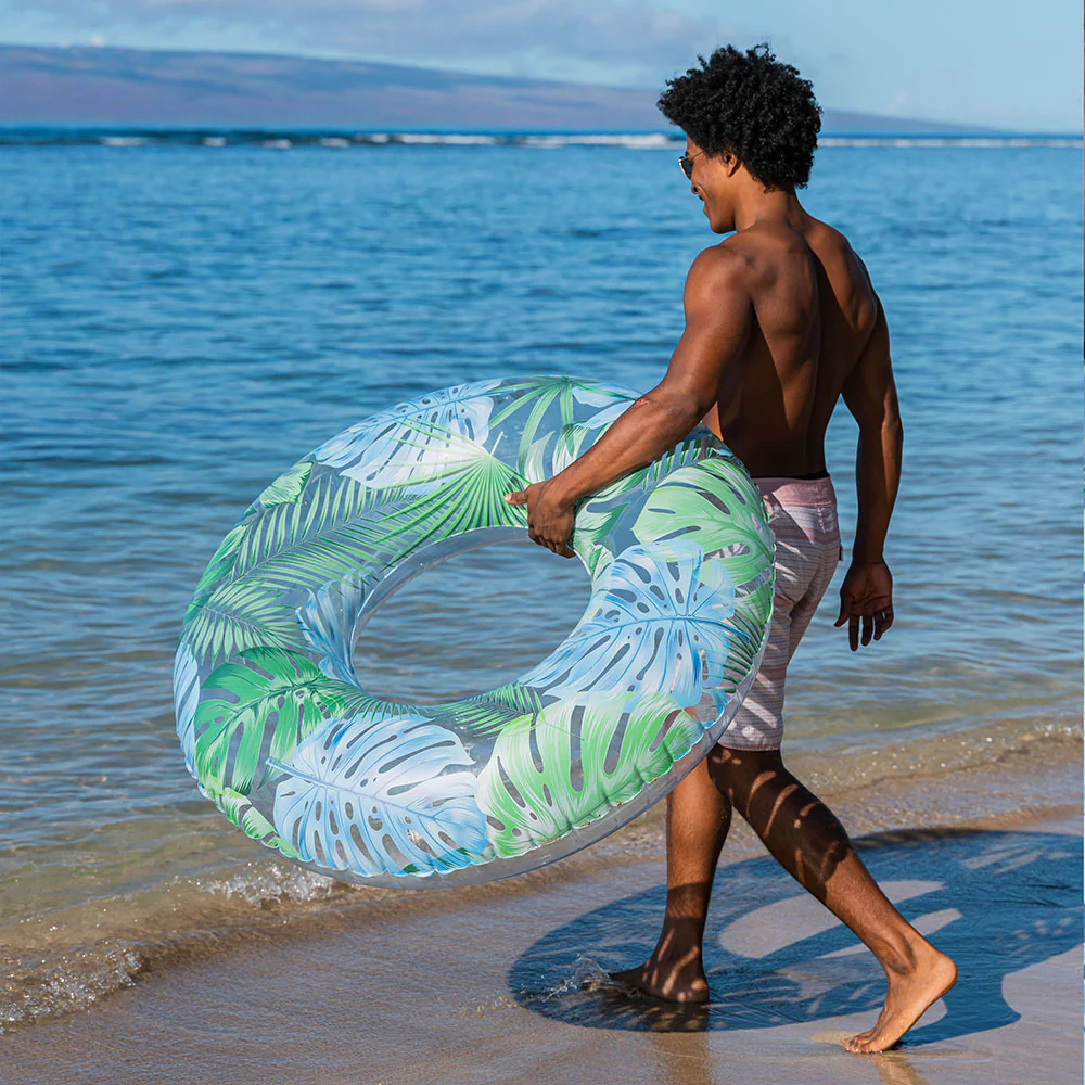 PoolCandy Resort Collection Tropical Palm 48" Jumbo Pool Tube - Image 2