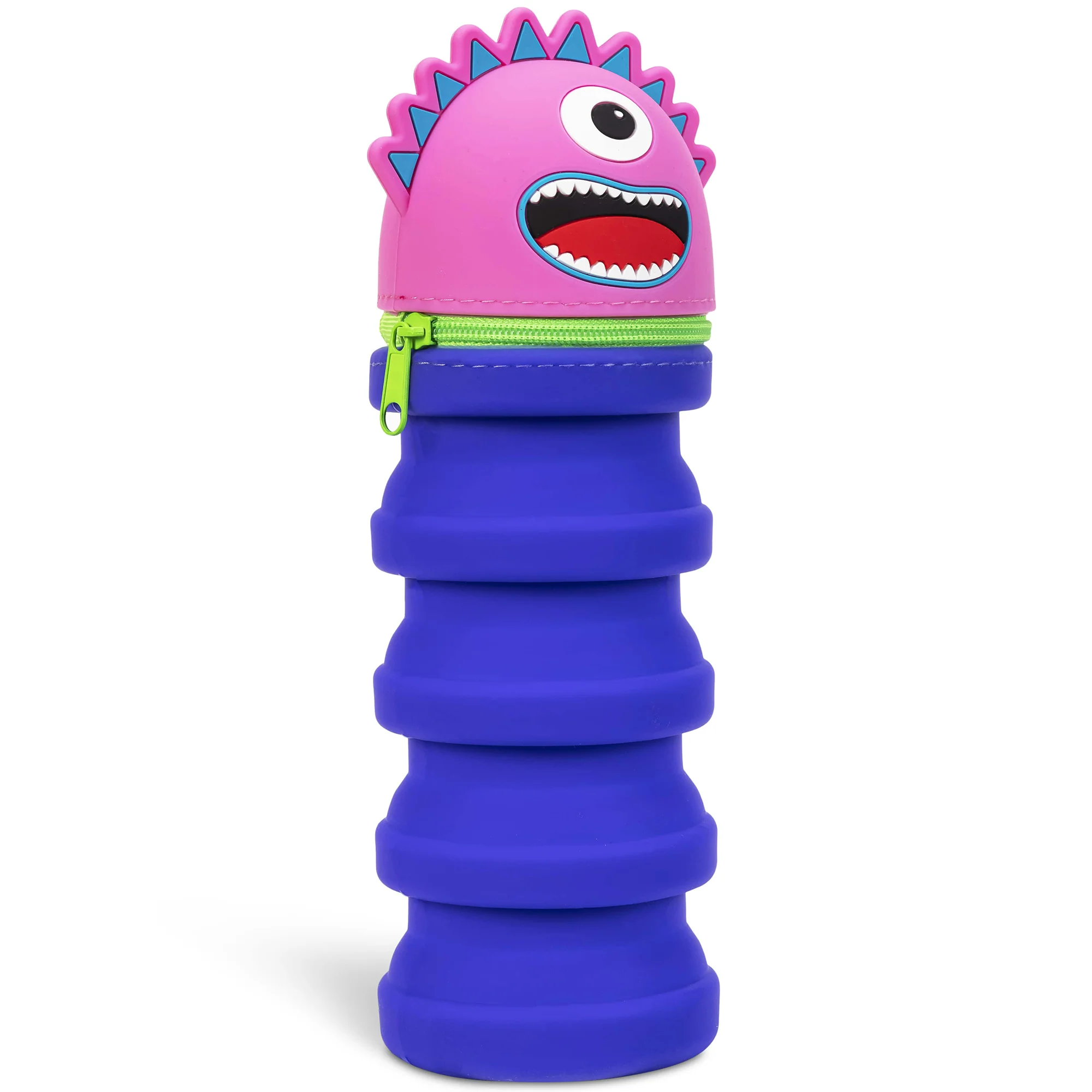 Monster Retractable Silicone Pencil Case - Pink - Image 4