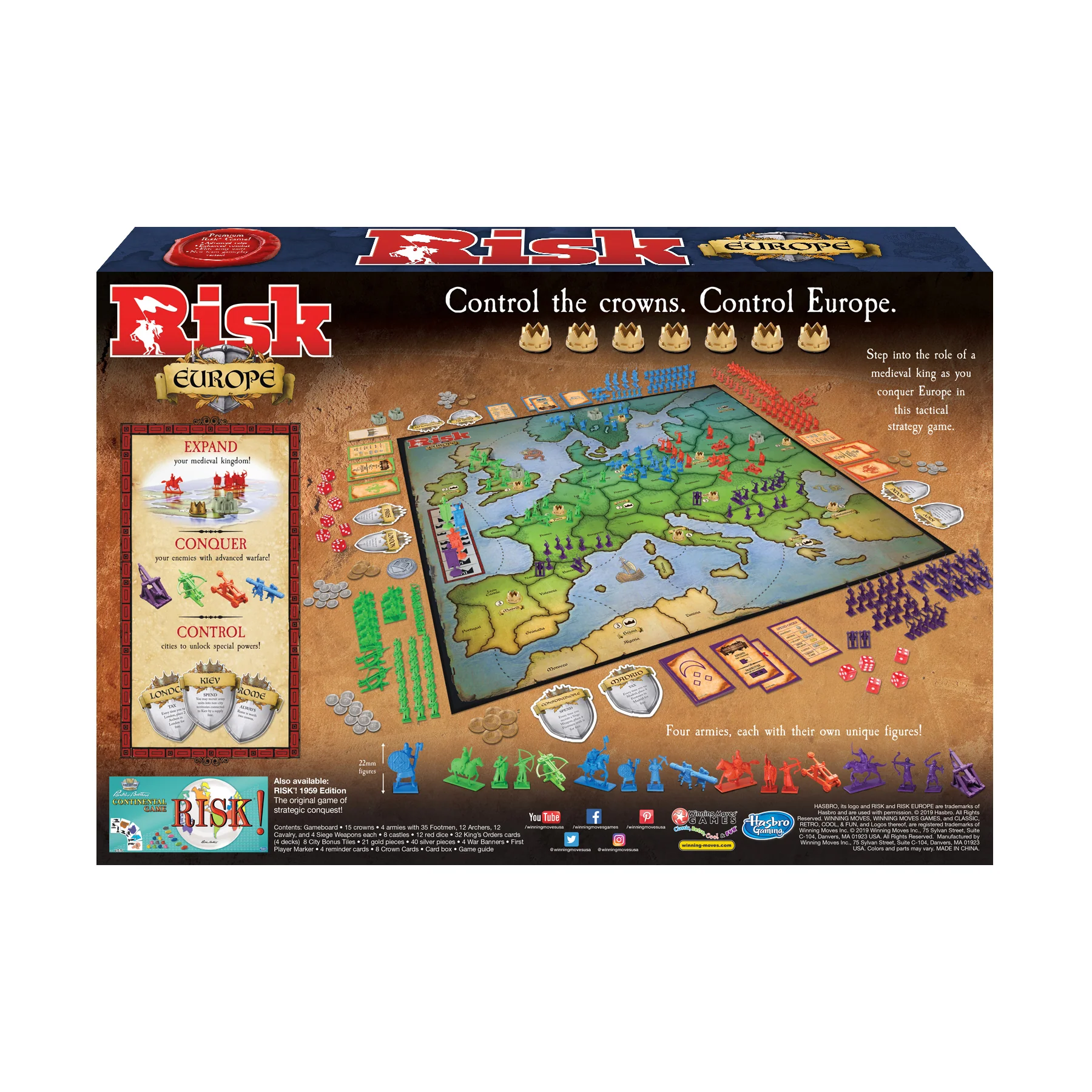 Risk Europe Medieval Conquest Strategy Board Game - Image 3