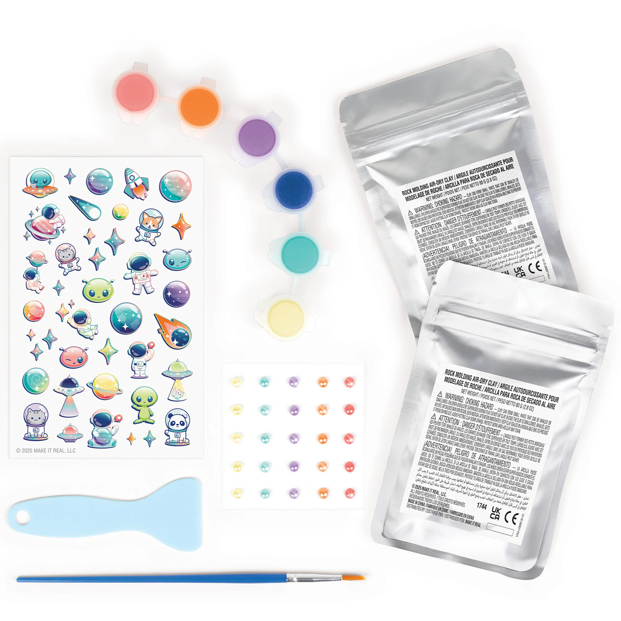 Make It Real Rock Dough Cosmic Creations Molding And Painting Craft Kit - Image 2