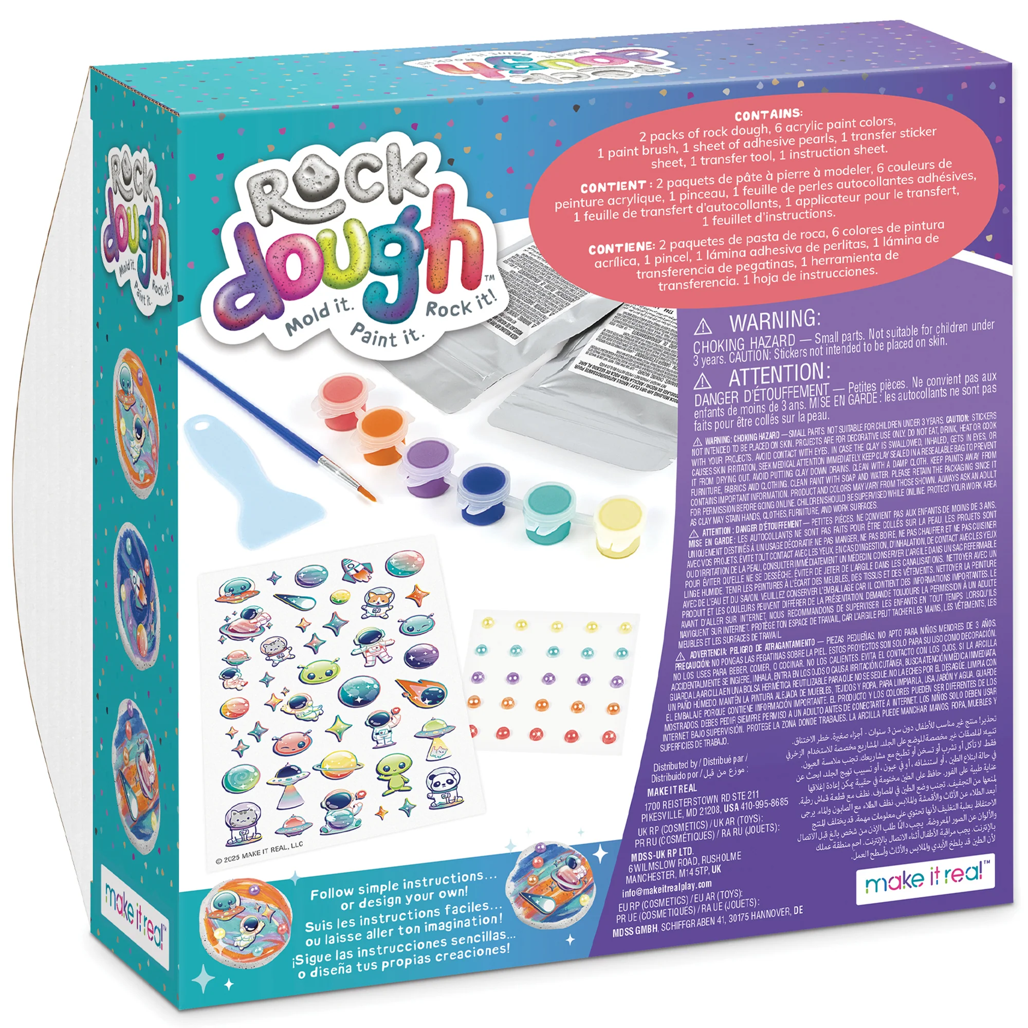 Make It Real Rock Dough Cosmic Creations Molding And Painting Craft Kit - Image 3
