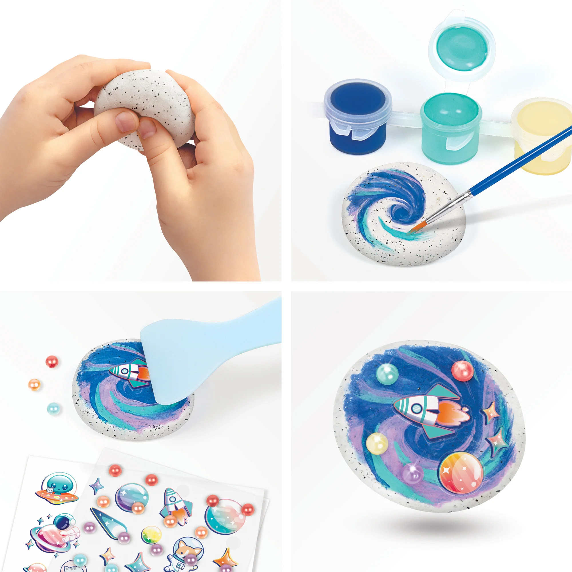 Make It Real Rock Dough Cosmic Creations Molding And Painting Craft Kit - Image 5