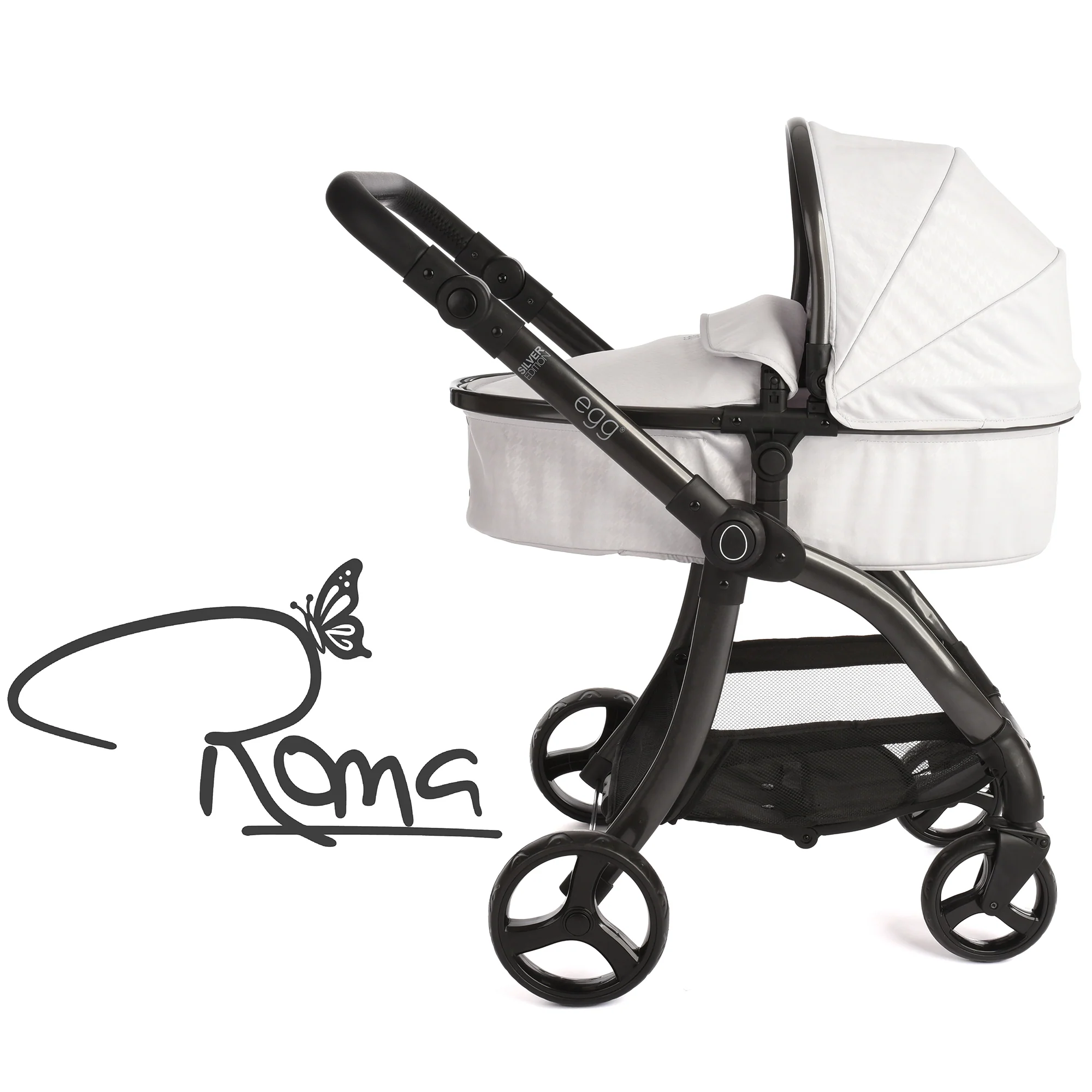 Roma Egg Doll Pram 2-in-1 Convertible Stroller With Adjustable Handle - Image 2