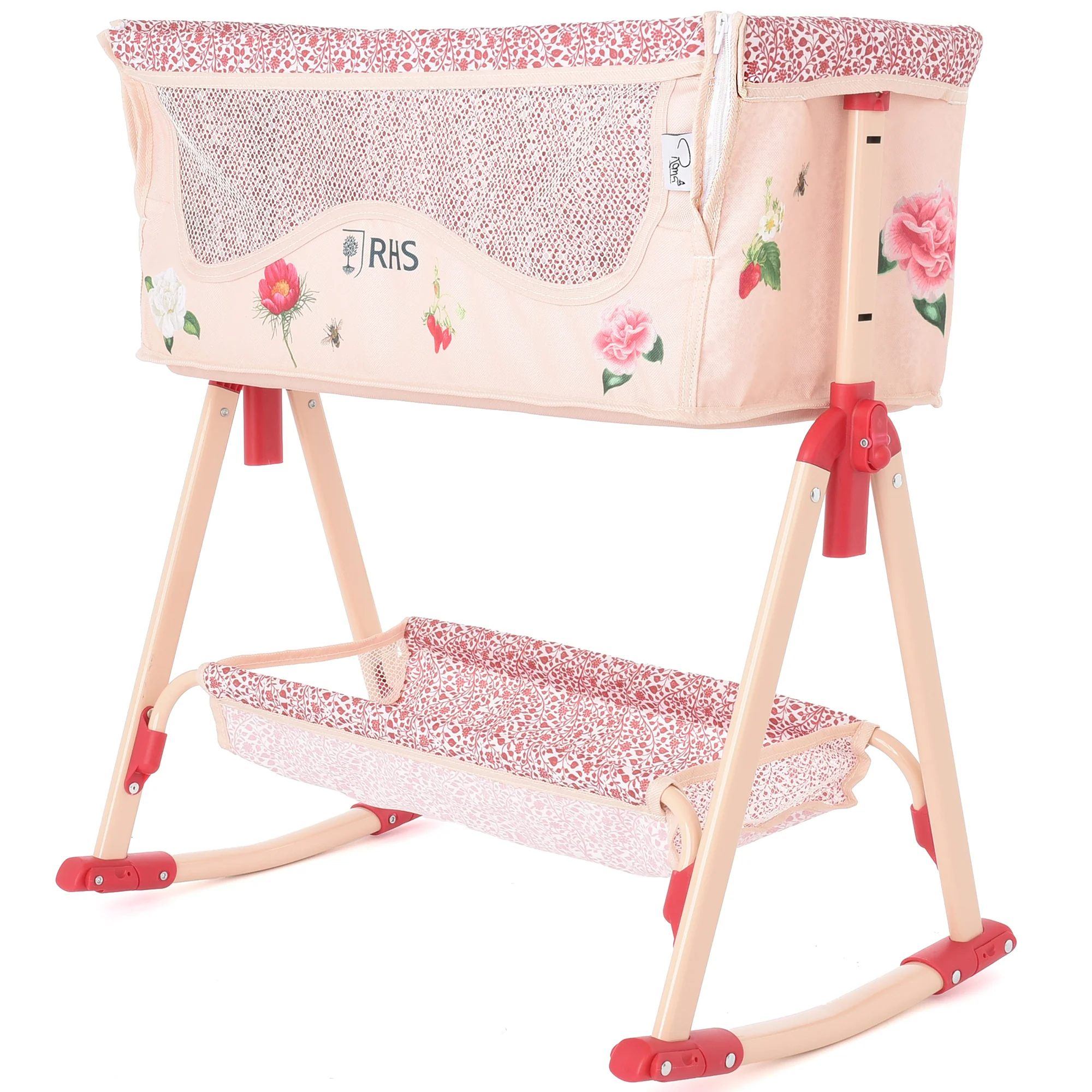 Roma RHS Flora Bedside Crib With Rocking Mode And Adjustable Height - Image 4