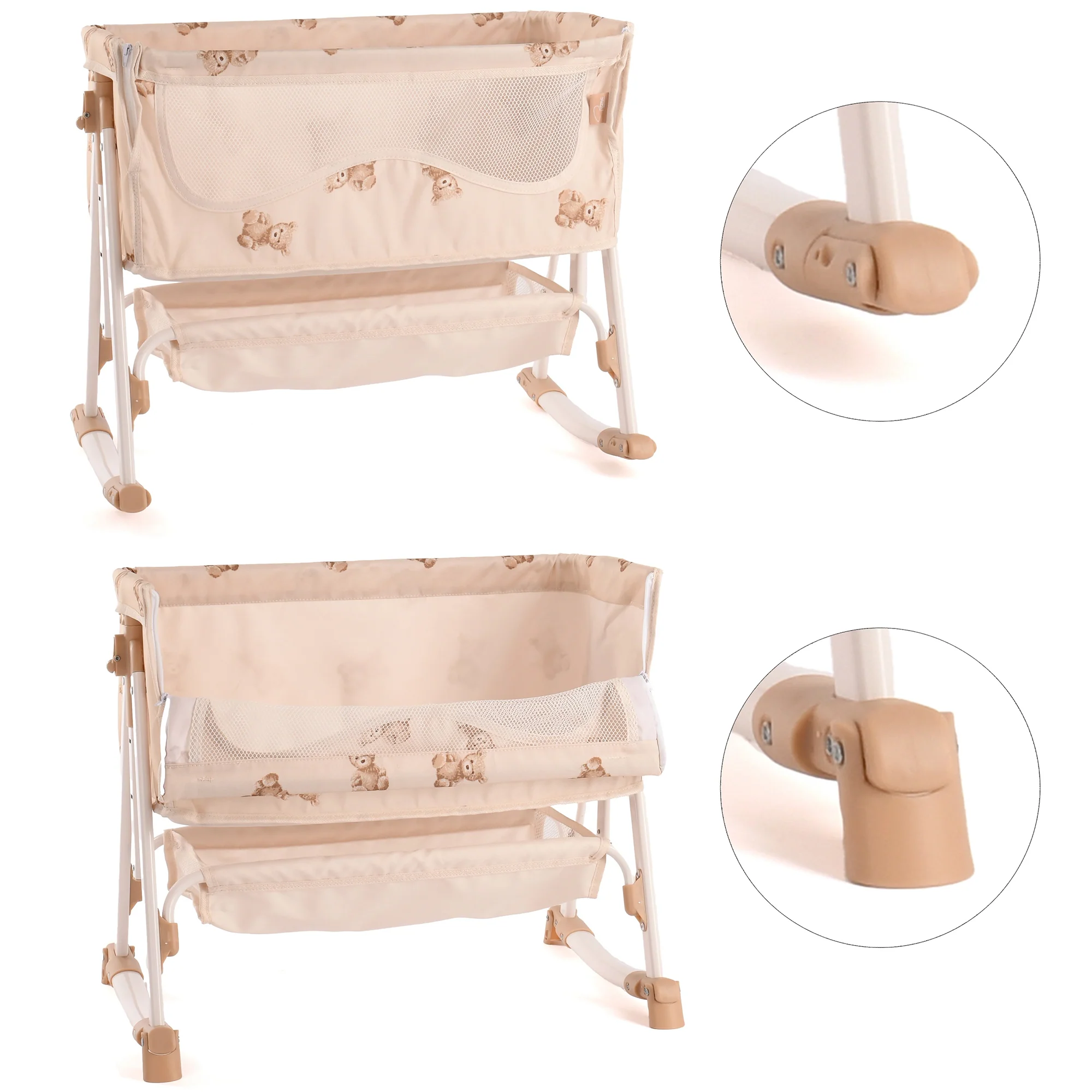 Roma Teddy Bedside Crib Doll Accessory With Adjustable Height - Image 4