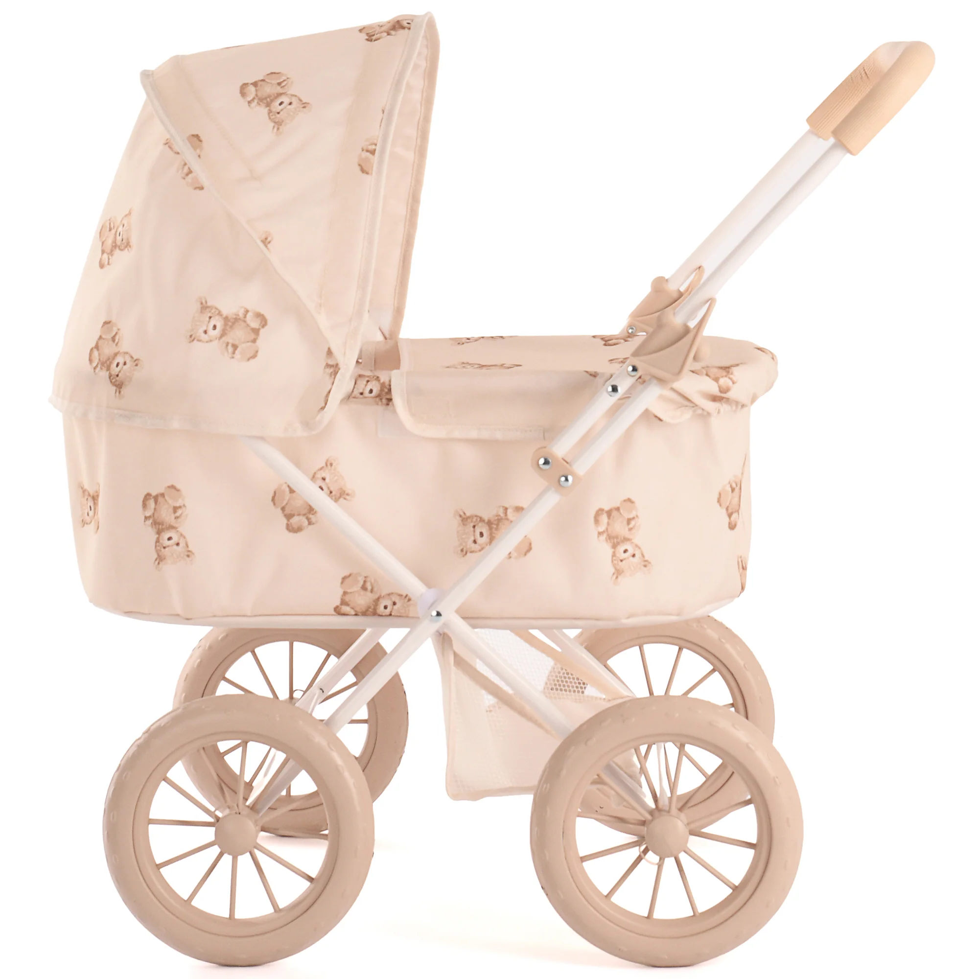 Roma Teddy Doll Pram With Adjustable Handle And 2-In-1 Design - Image 5