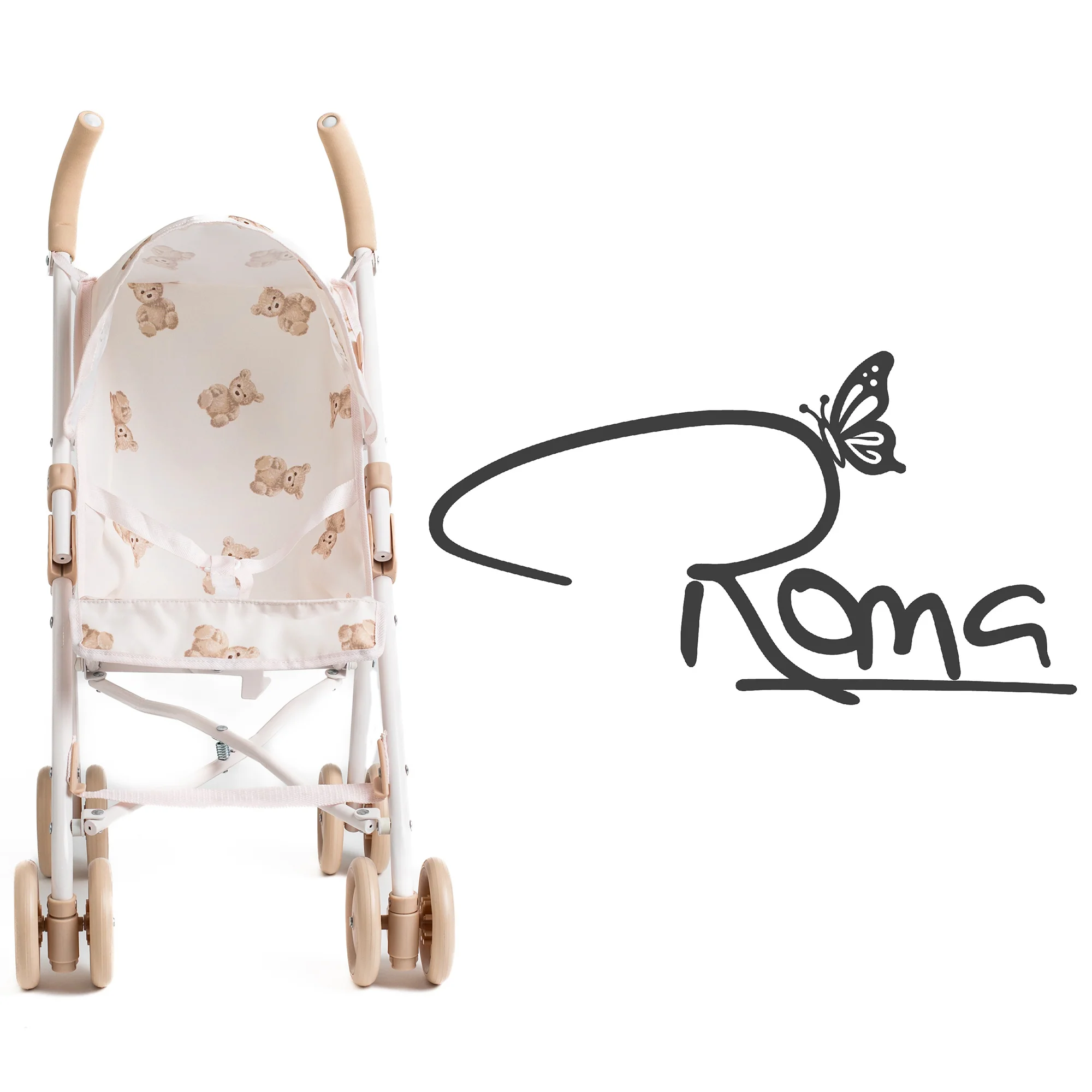 Roma Teddy XL Umbrella Buggy Doll Stroller With Retractable Hood - Image 2