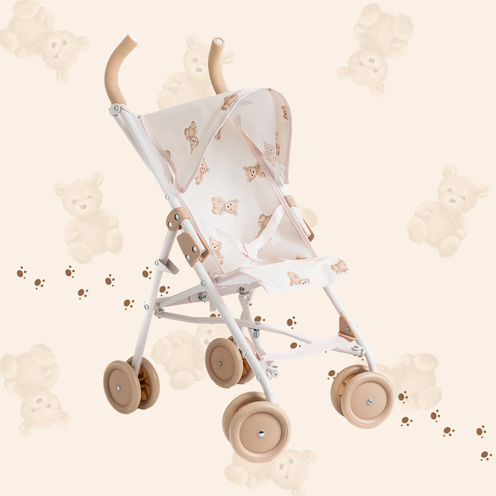 Roma Teddy XL Umbrella Buggy Doll Stroller With Retractable Hood - Image 5