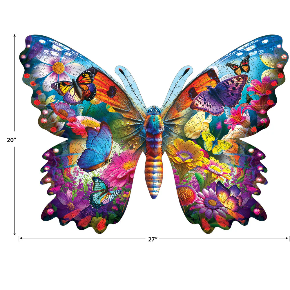RoseArt Majestic Butterfly Shaped Jigsaw Puzzle - 500 pc - Image 4