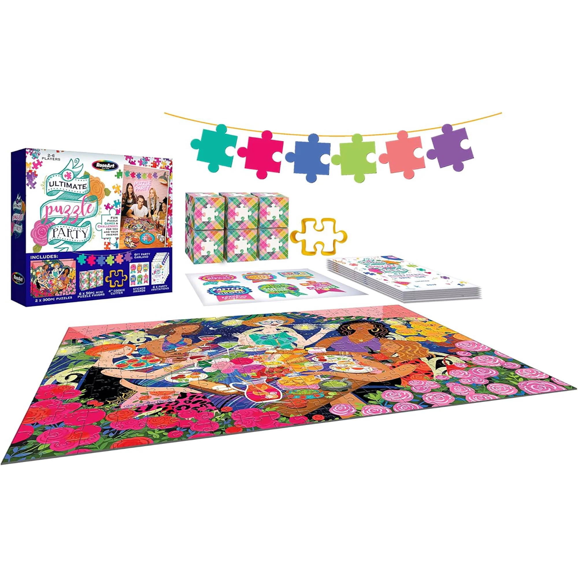 RoseArt Ultimate Puzzle Party Game Night Set