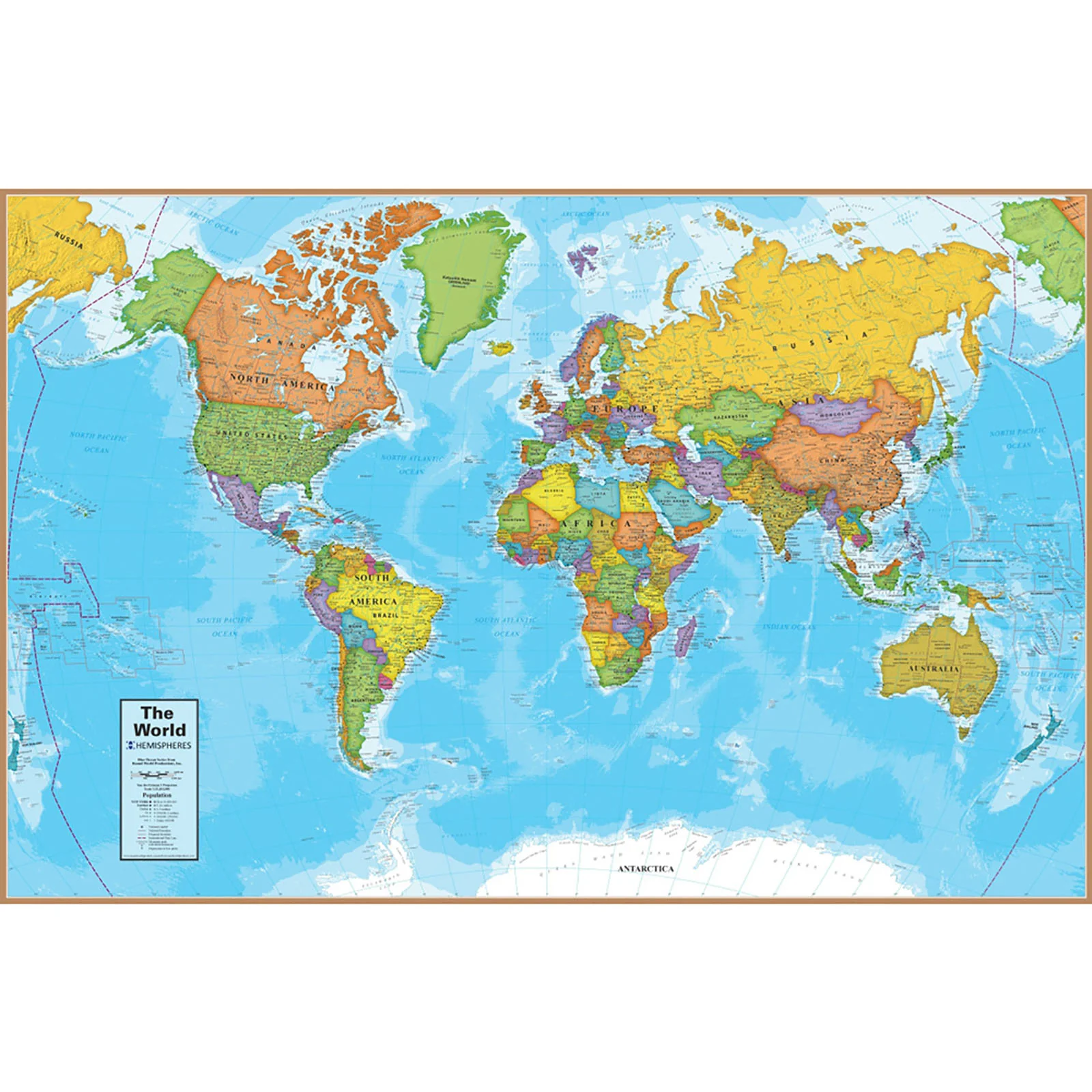 Round World Products Colorful World Map Jigsaw Puzzle - 500 pc - Image 2