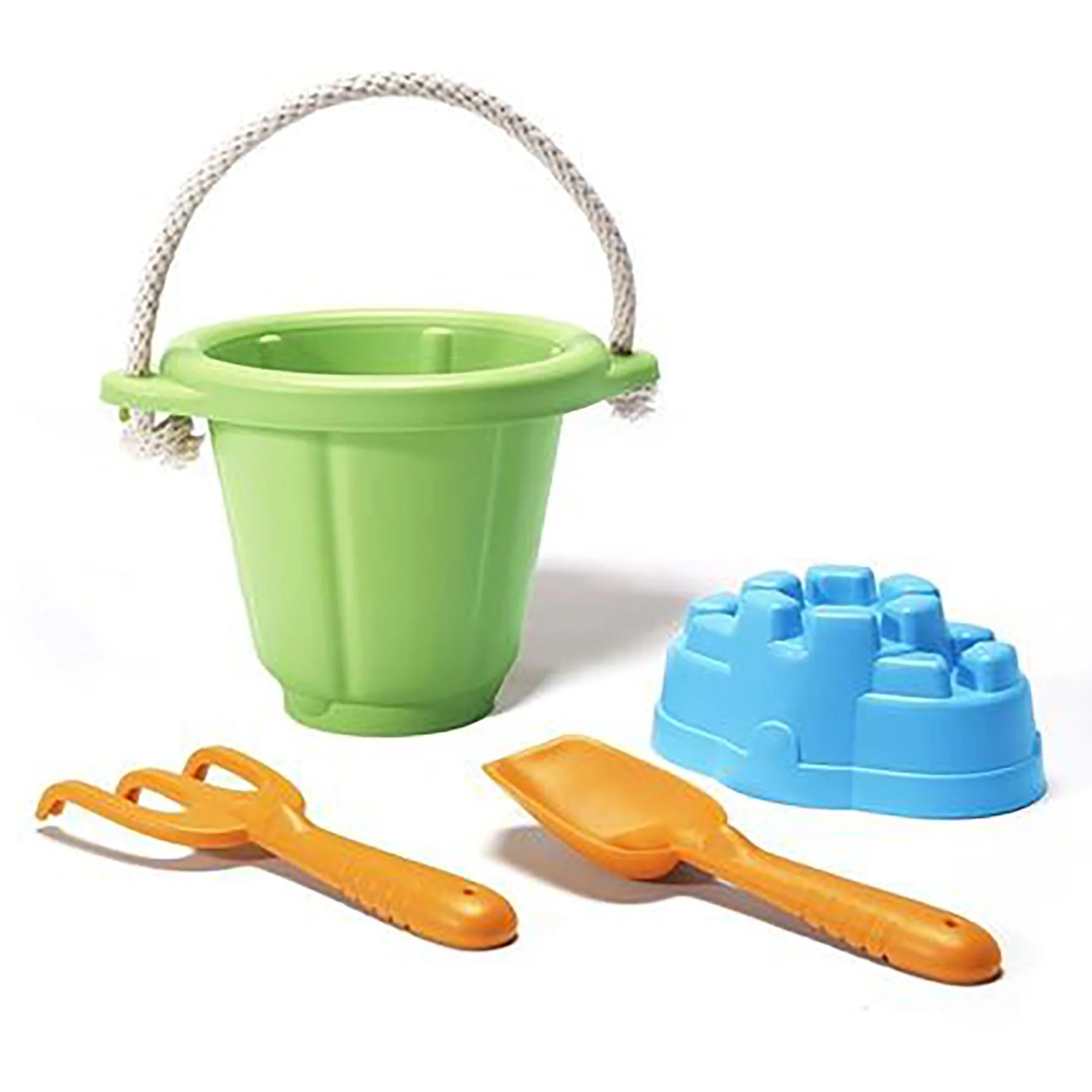 Green Toys Sand Play Set 4-Piece With Bucket, Shovel, Rake And Mold