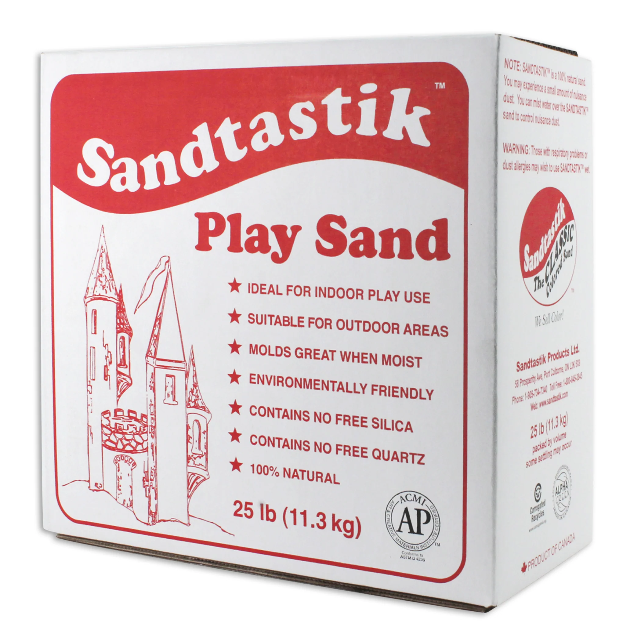 Sandtastik - Sparkling White Play Sand - 25 lb Box