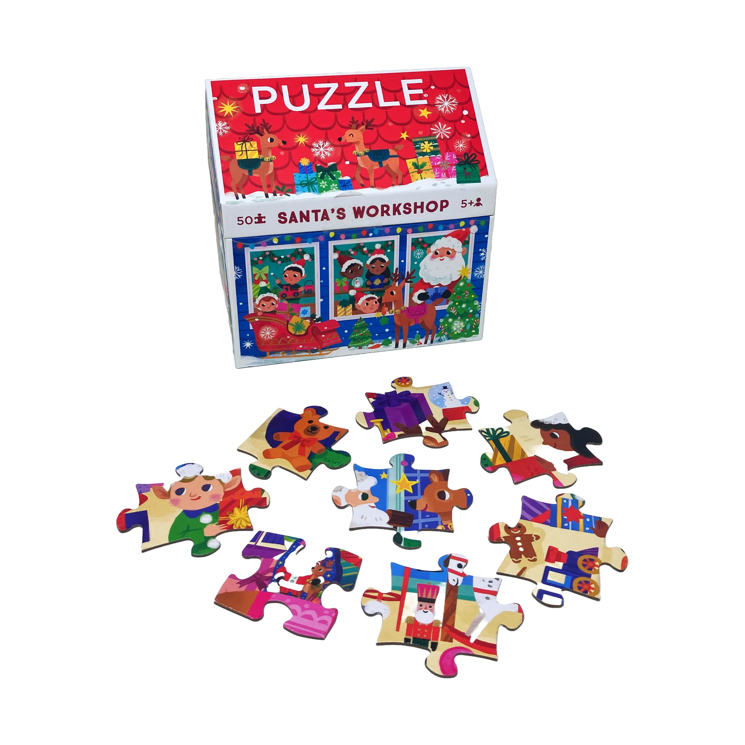 Crocodile Creek Santa's Workshop Jigsaw Puzzle - 50 pc - Image 5
