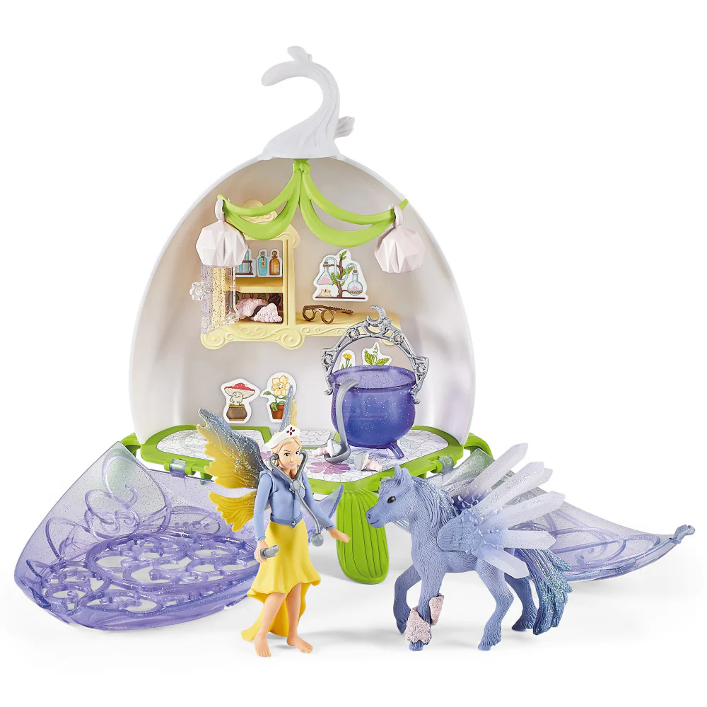 Schleich Bayala Magical Vet Blossom 14-Piece Fairy Playset for Kids 5+