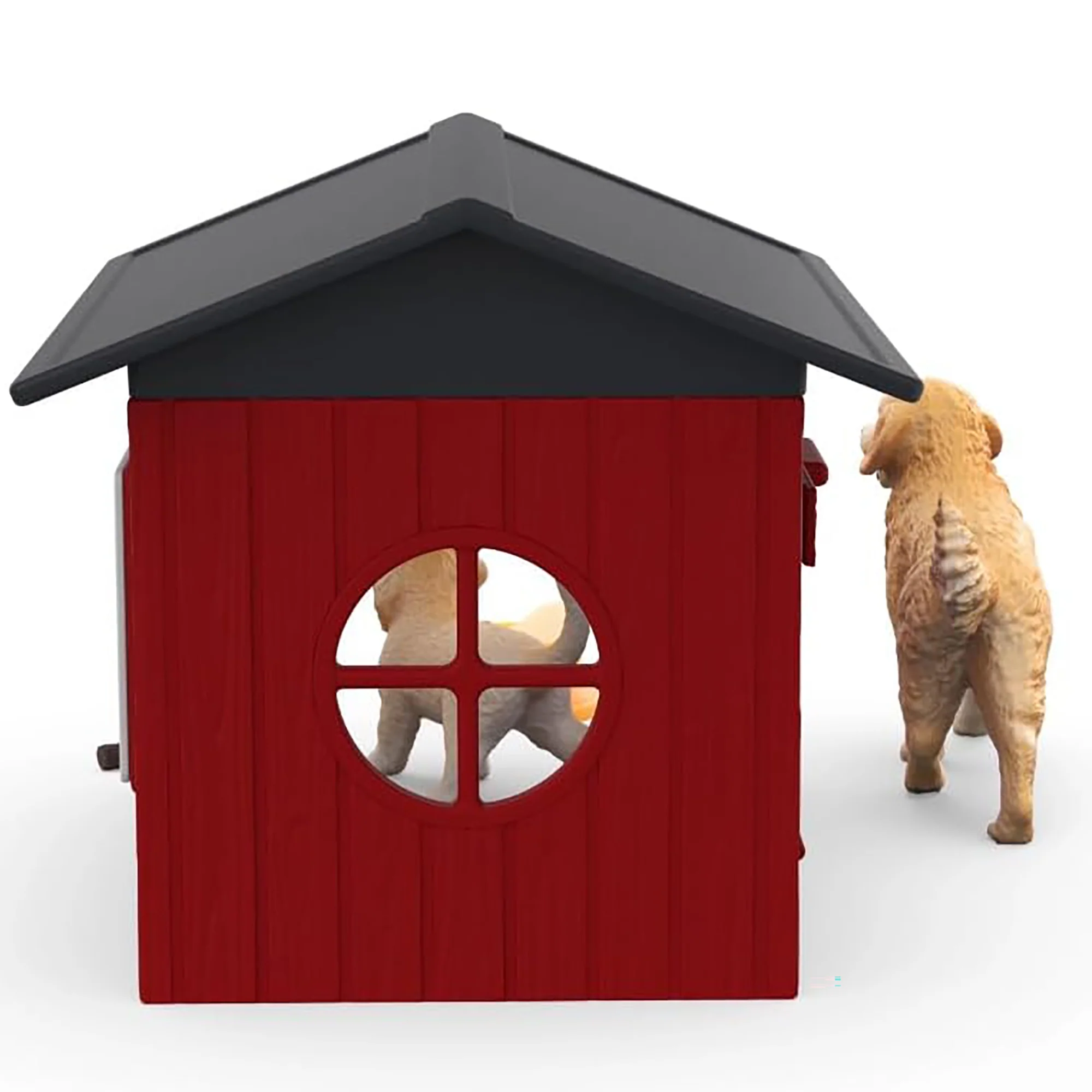 Schleich Farm World Dog Kennel - Golden Retriever Family Playset - Image 4