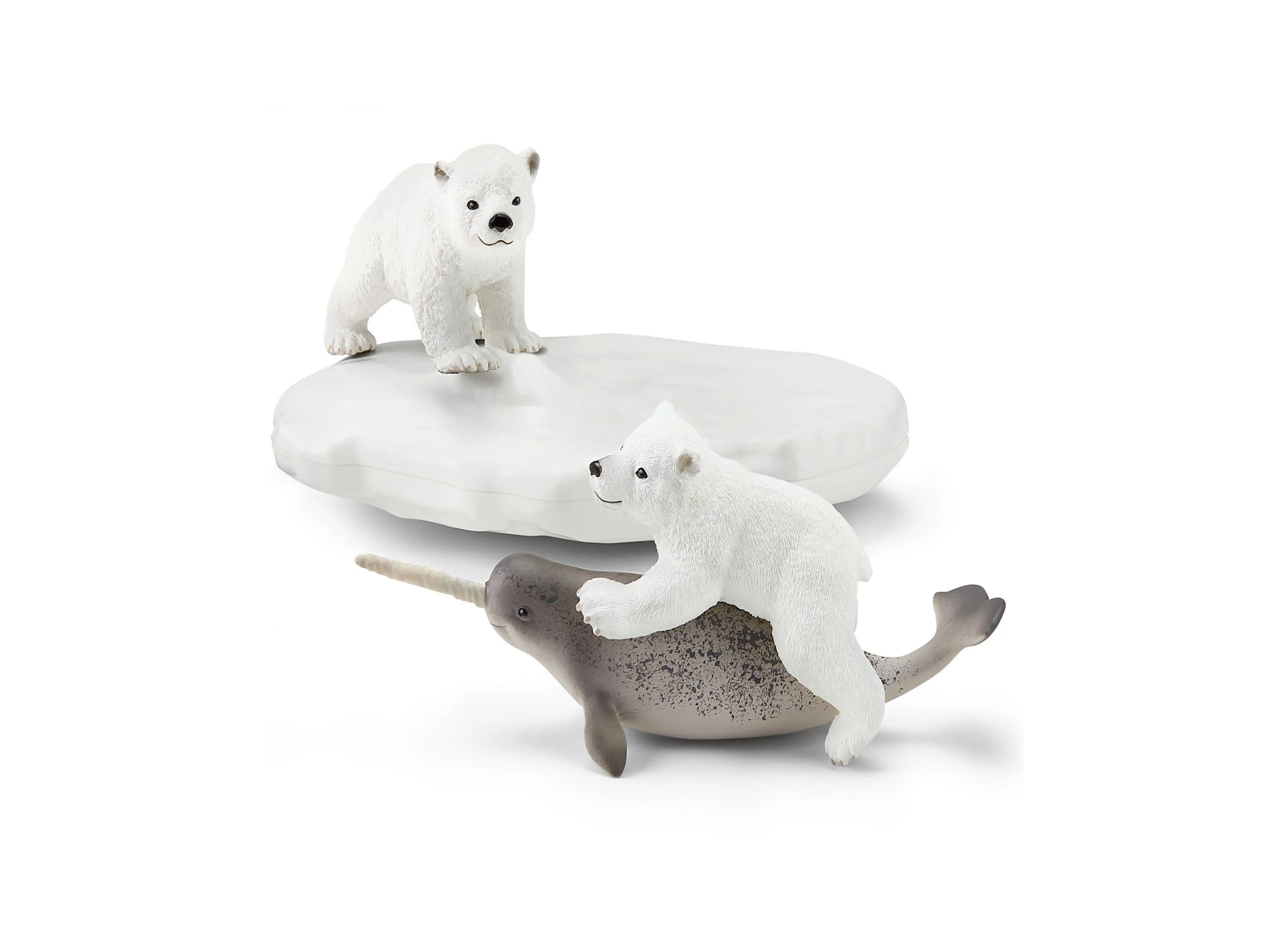 Schleich Wild Life Polar Playground 4pc Arctic Animal Figurine Set - Image 7