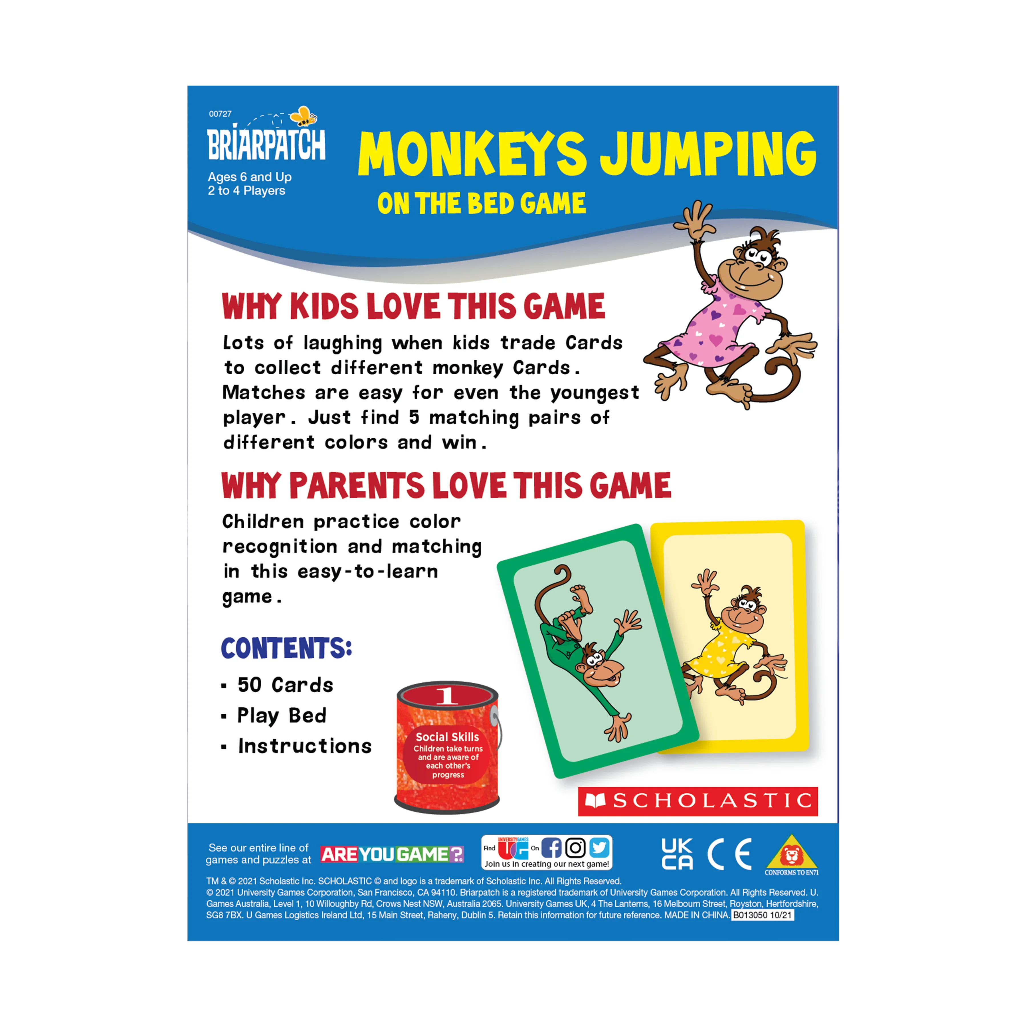 Scholastic Monkeys Jumping on the Bed Color Matching Game - Image 3