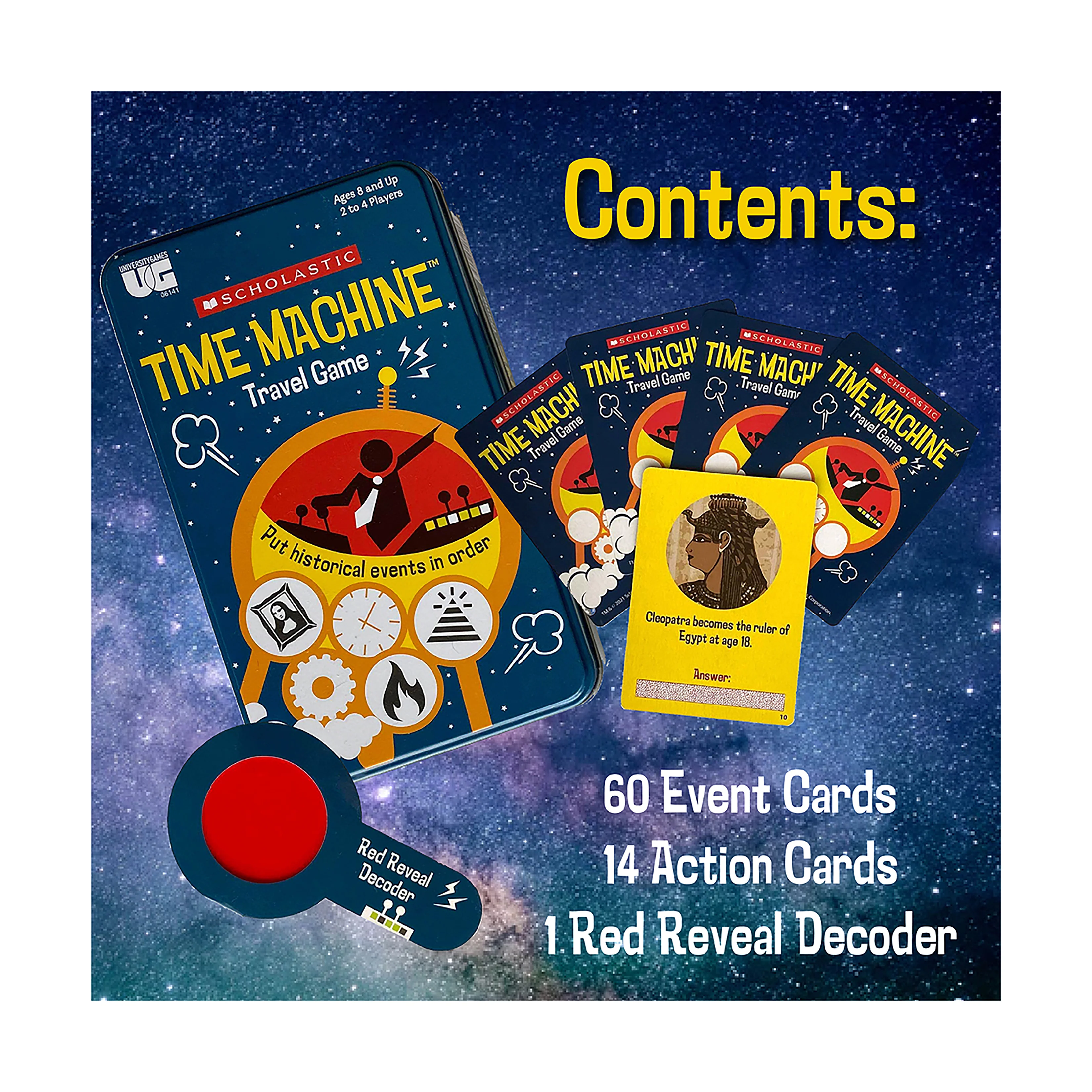 Scholastic Time Machine Educational Travel Game Tin - Image 3