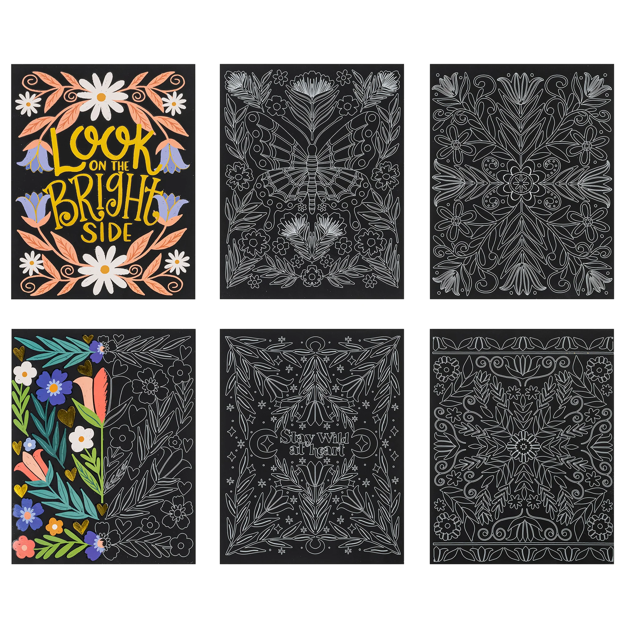 Scratch Art Paper Pad - Butterfly Garden 6-Design Kit - Image 4