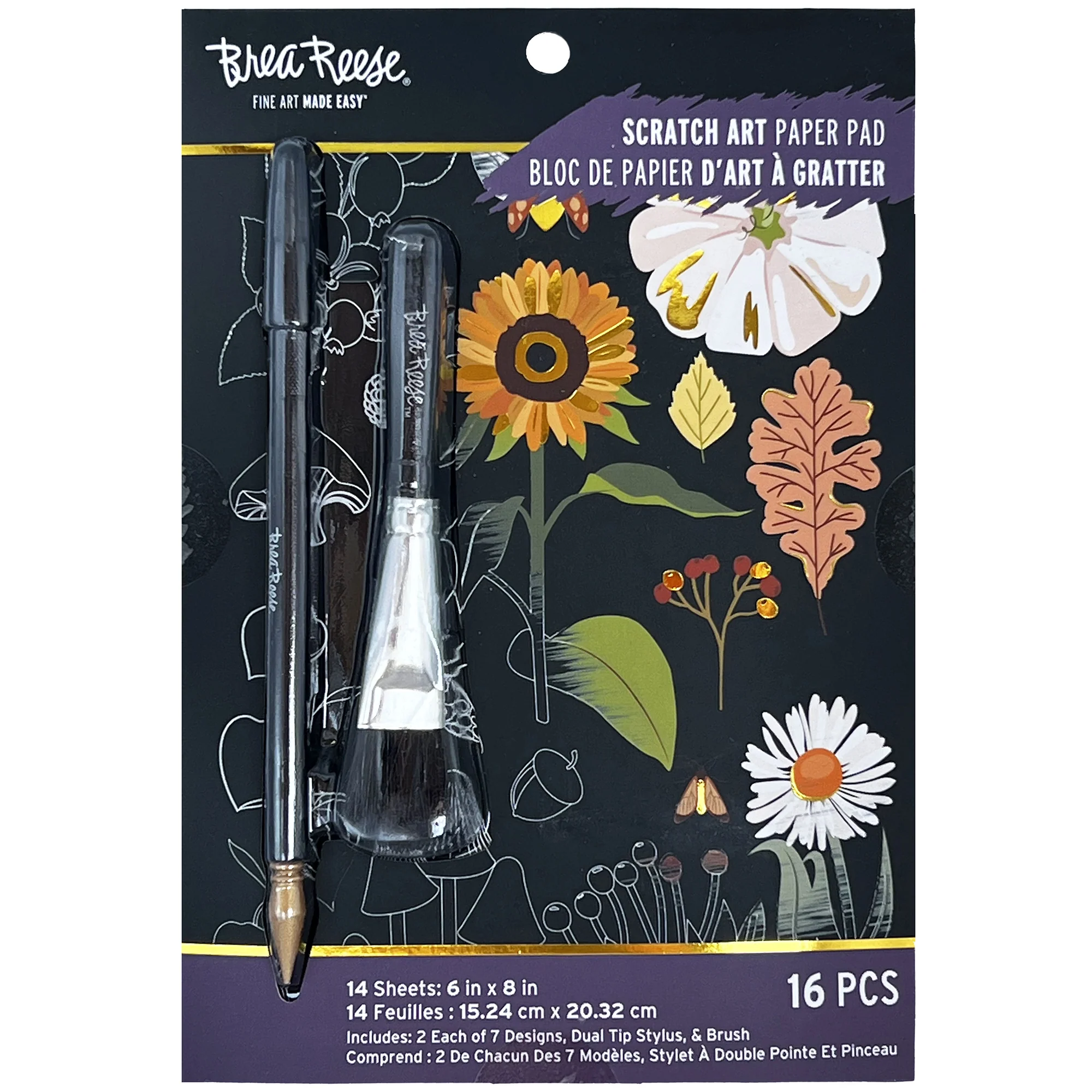 Brea Reese Scratch Art Paper Pad - Fall Foraging