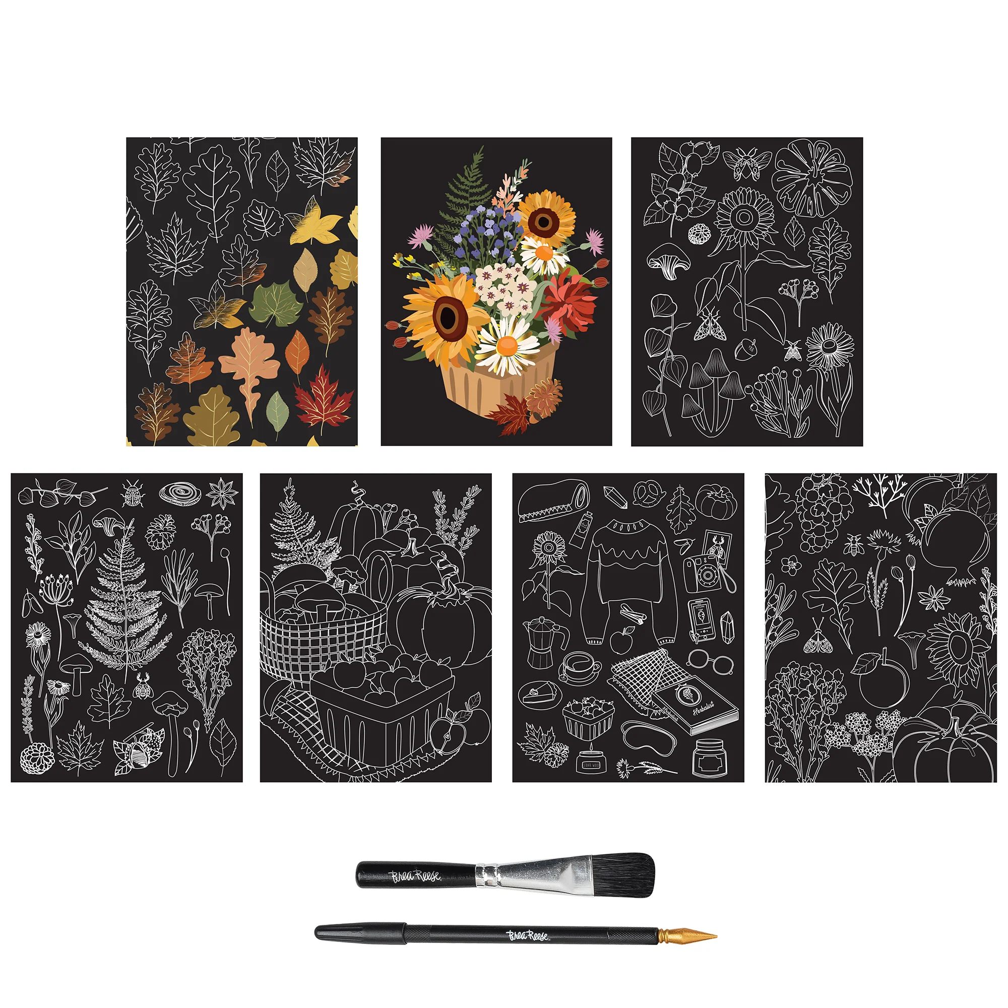 Brea Reese Scratch Art Paper Pad - Fall Foraging - Image 3
