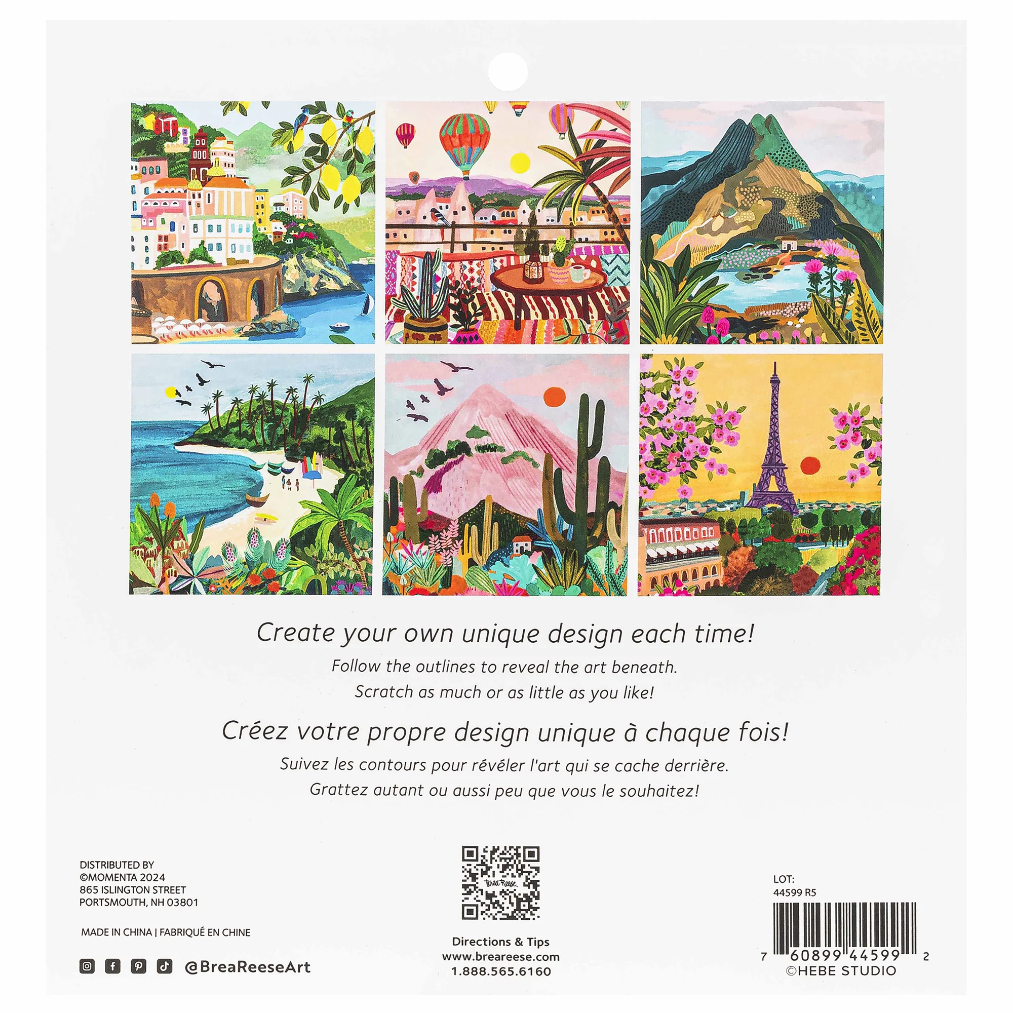 Brea Reese Scratch Art Paper Pad Joyful Landscapes 12-Sheet Set With Stylus - Image 2