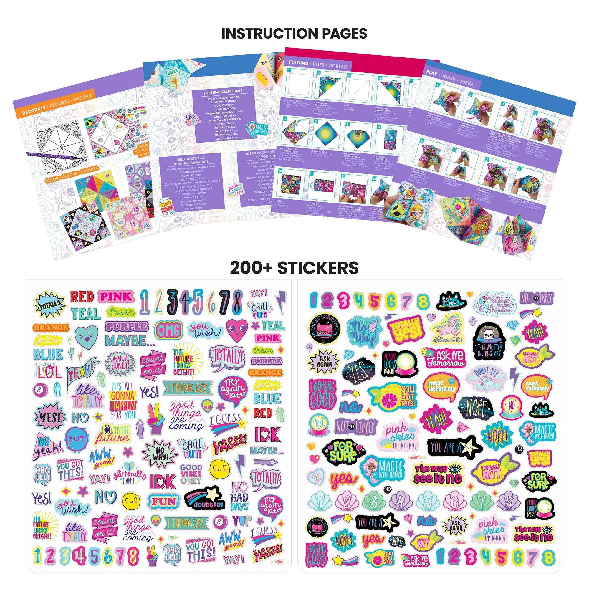 Creative Kids Secret Message Fortune Teller Portfolio - Art and Craft Kit - Image 2