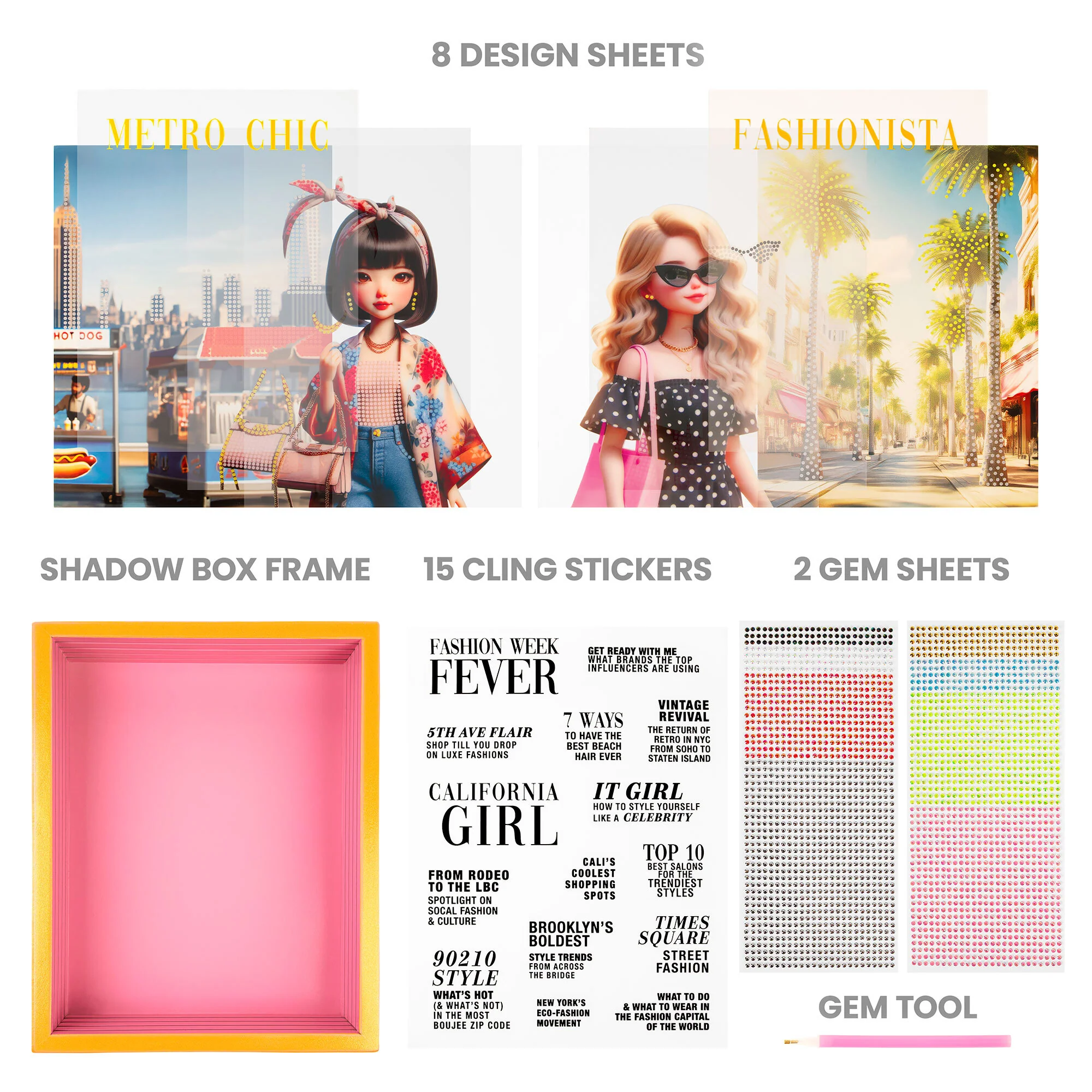 Fashion Angels Luxe Life Cover Girls 3D Shadowbox Magazine Cover Craft Kit - Image 3